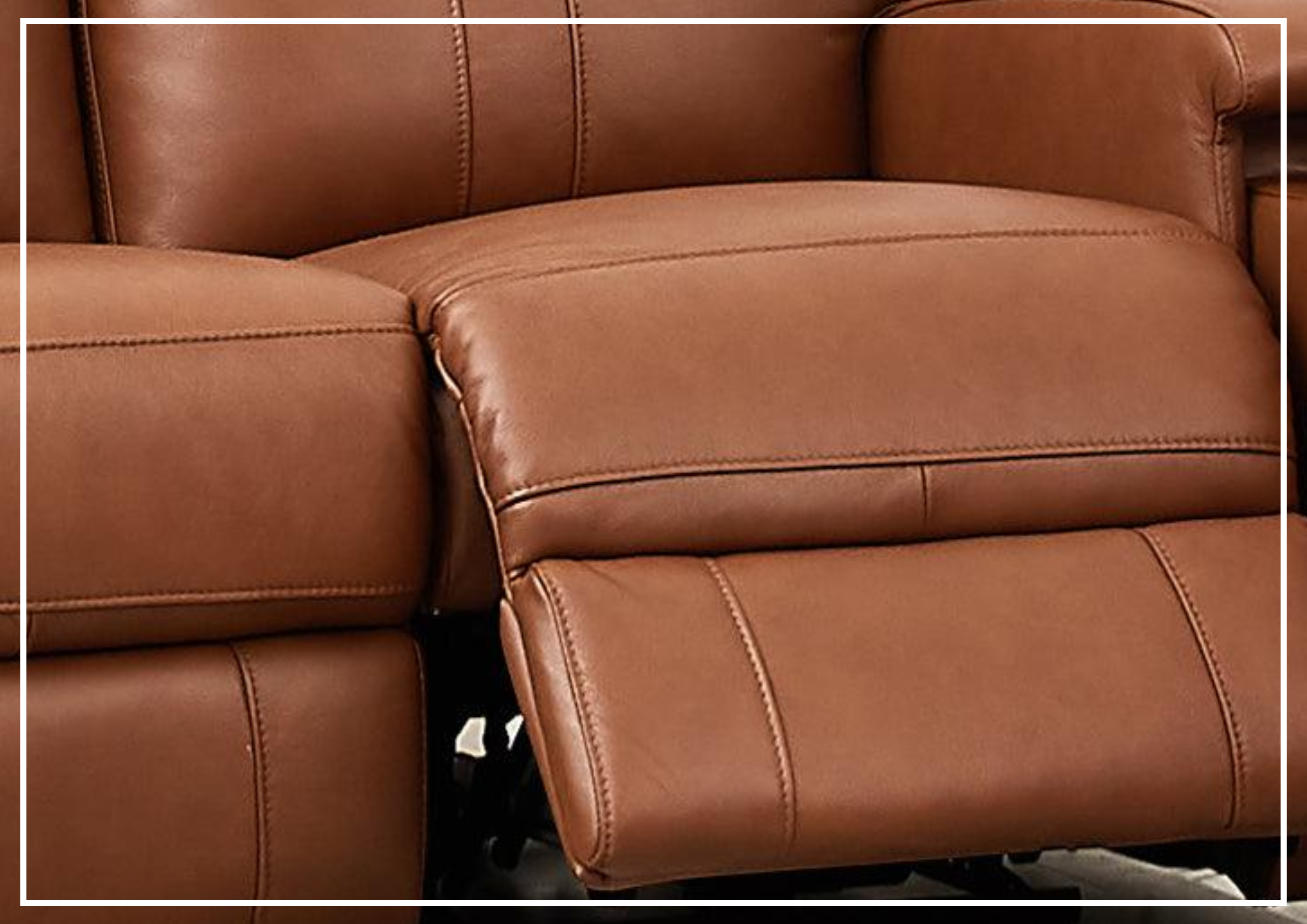 Hydeline Venice 2-Seater Brown Top Grain Leather Reclining Sofa - Luxury Comfort for Living Room & Home Theater - Free Shipping