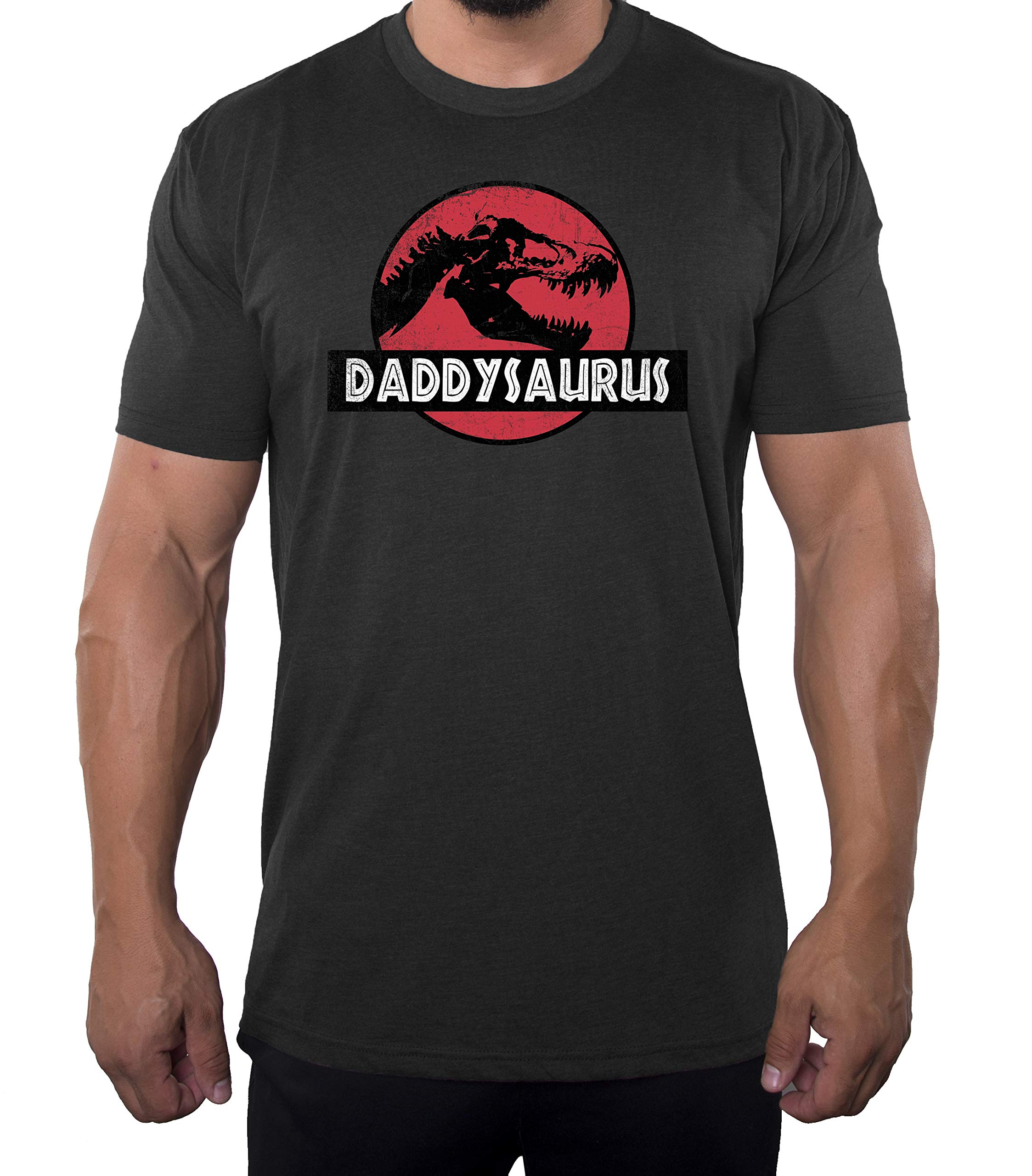 Funny Daddysaurus Graphic T-Shirt for Men - Cool Dad Shirts with Dinosaur Design - Perfect for Father's Day Gifts, Casual Wear & Family Outings