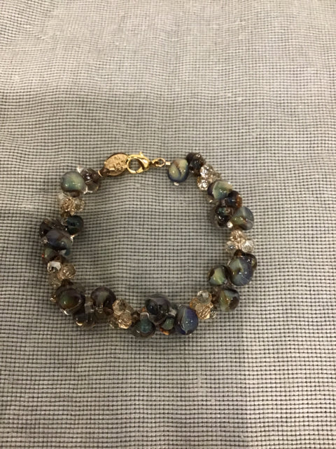 Natural Stone and Glass Bead Bracelet for Women - Handmade Boho Chic Adjustable Wrap Bracelet - Perfect for Yoga, Meditation, and Everyday Wear