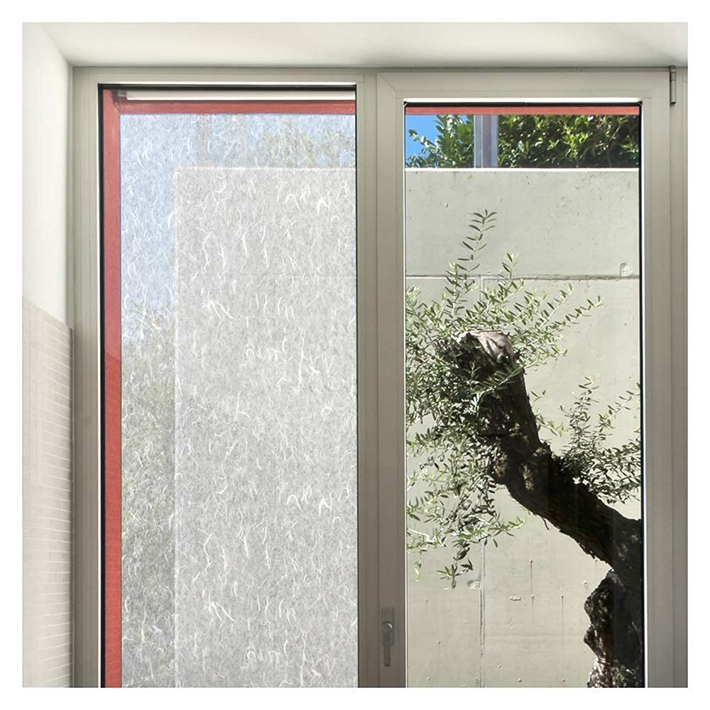 BDF 4RP White Rice Paper Decorative Window Film - 48in x 50ft Roll - Privacy Frosted Glass Covering for Home & Office Windows
