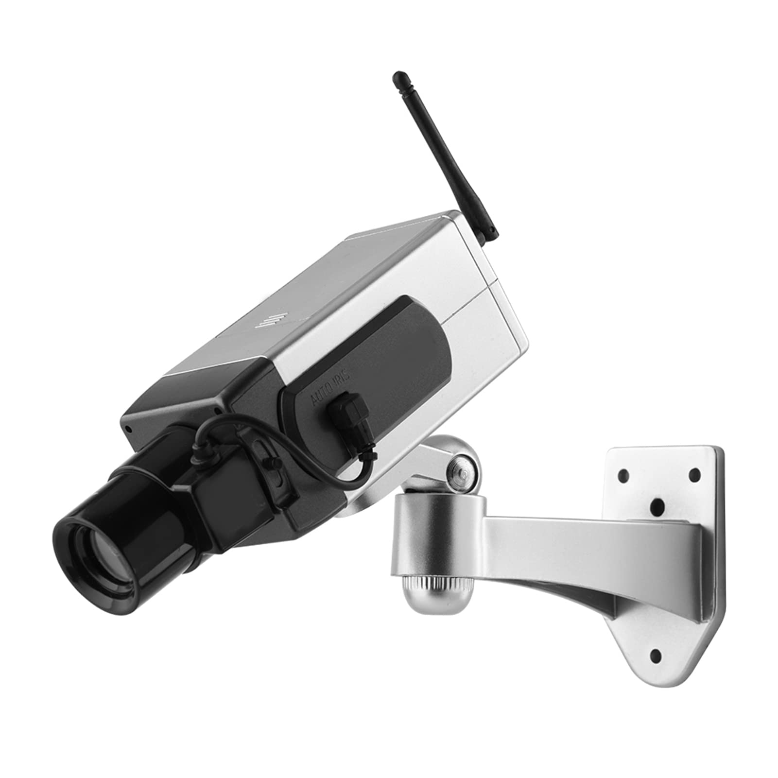 TIKATARER Fake Security Camera with Auto Movement - Bullet Style Dummy Surveillance Camera for Indoor & Outdoor Use - Ideal for Home, Office & Retail Security Deterrent