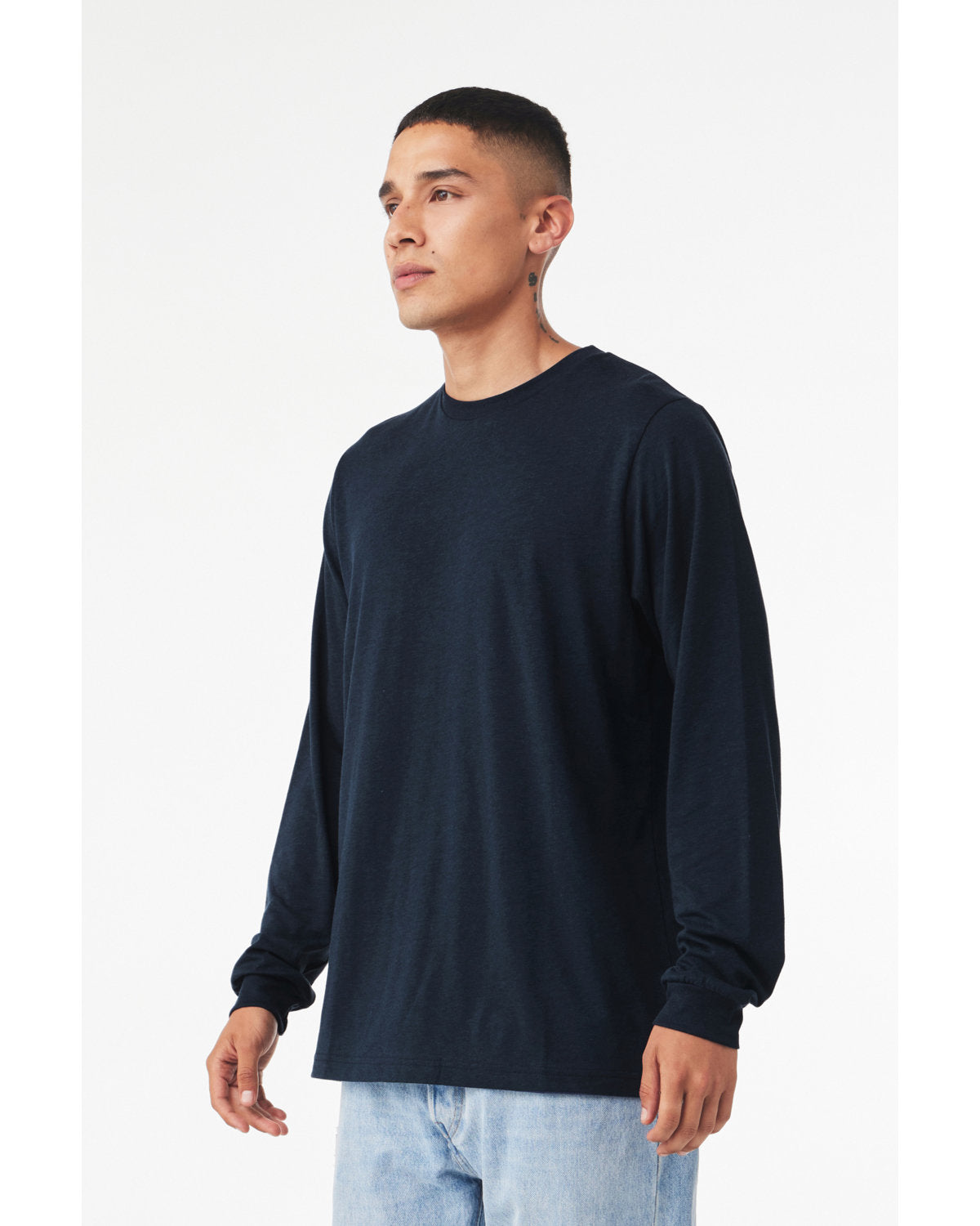 Bella + Canvas 3513 Unisex Triblend Long Sleeve T-Shirt | Soft Comfortable Crewneck Tee for Men & Women | Perfect for Casual Wear, Layering & Everyday Outfits