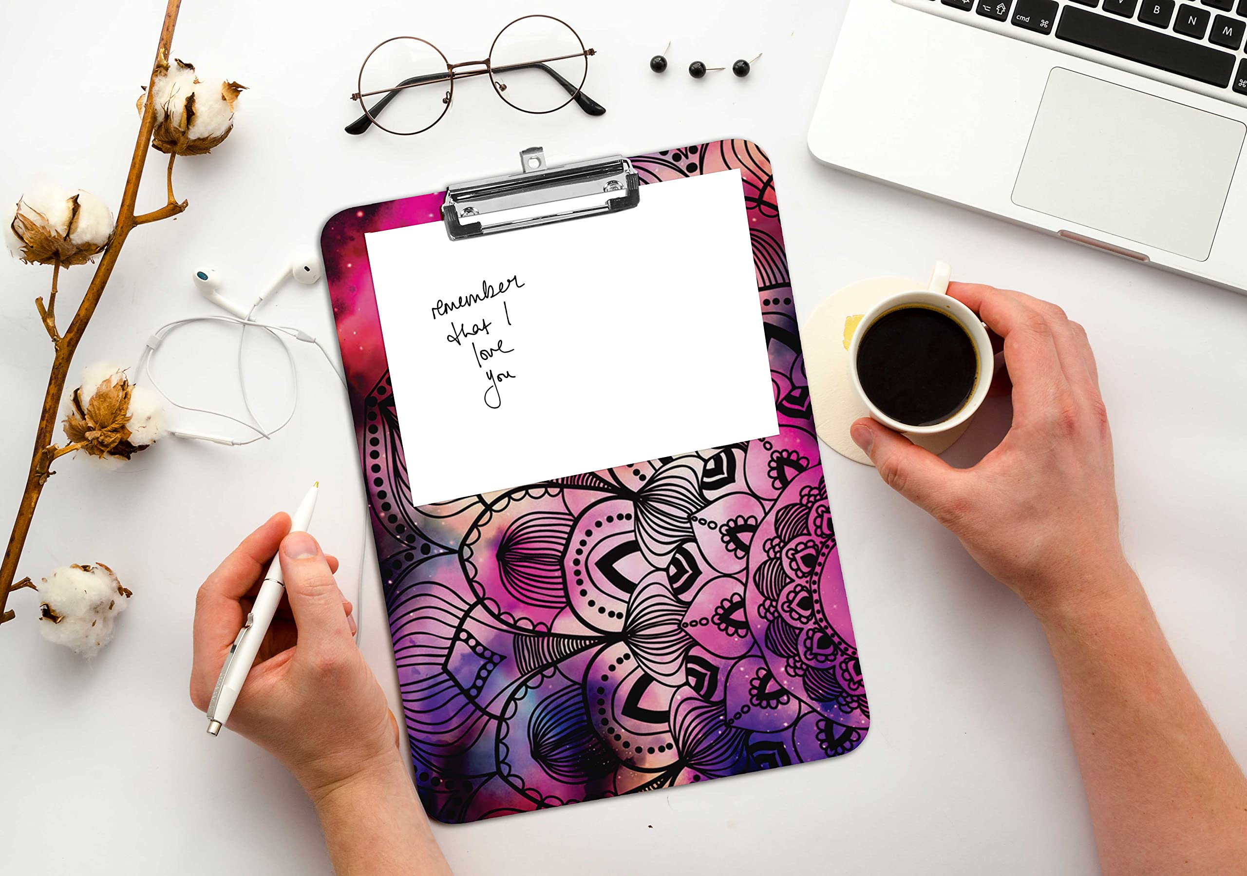 Double Sided Dry Erase Clipboard 9x12.5 - Letter Size with Marker & Duster for Office & School