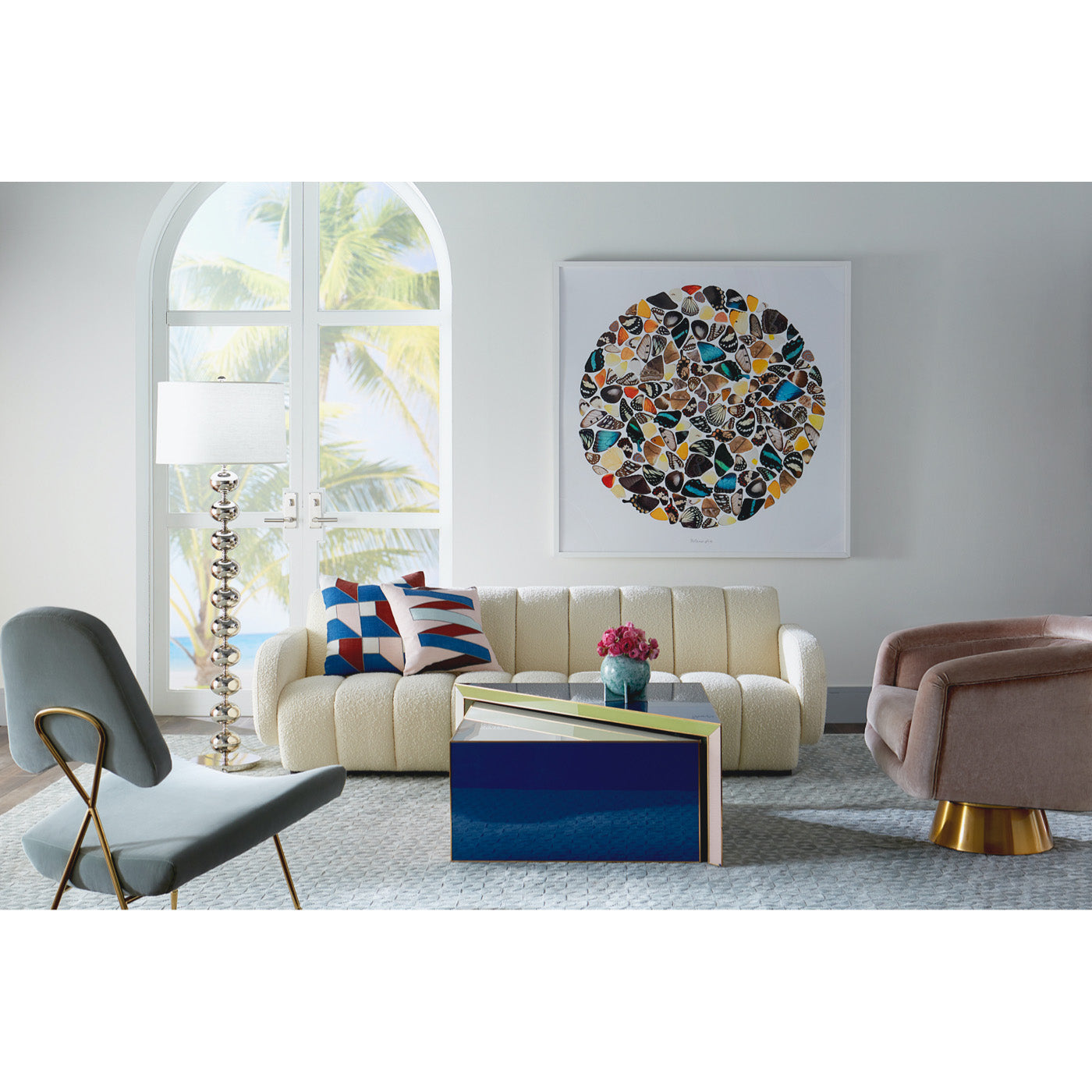 Hollywood Floor Lamp - Modern Standing Lamp for Living Room, Bedroom & Office - Adjustable Brightness & Stylish Design - Perfect for Reading, Working & Relaxing