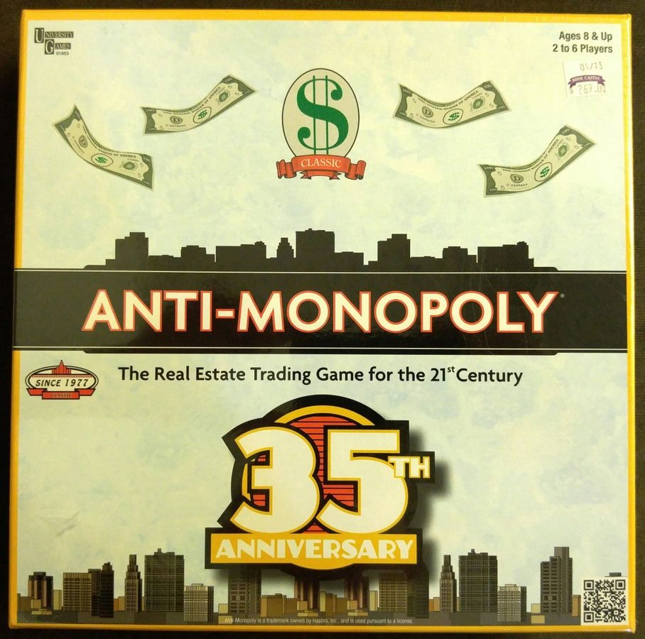 Anti Monopoly Tin - Classic Board Game for Family Fun & Strategy Game Nights | Perfect for Parties, Gifts, and Indoor Entertainment