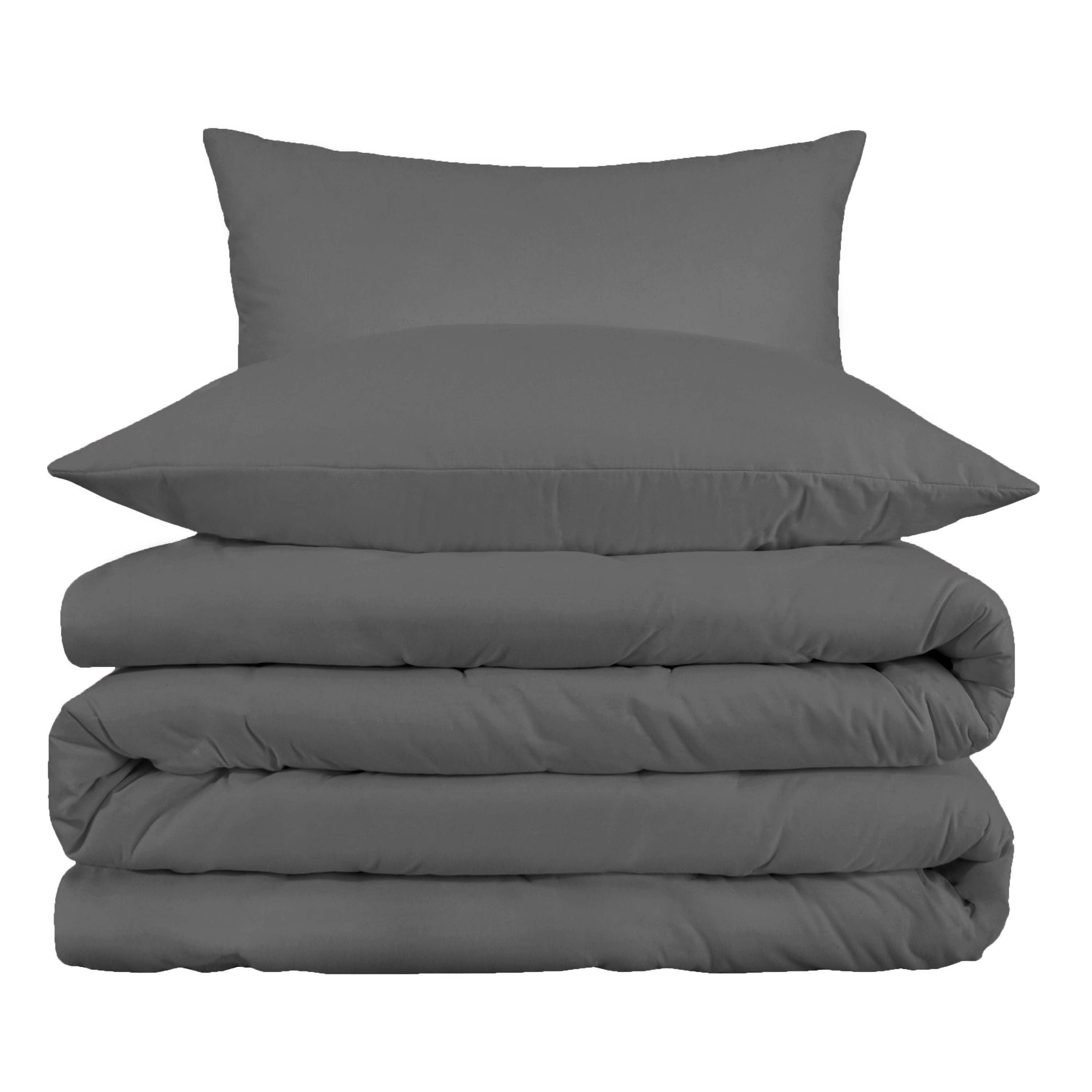 Luxury 800 Thread Count Cotton Blend 3-Piece Duvet Cover Set - Soft & Breathable Bedding for Master Bedroom, Guest Room, or Dorm