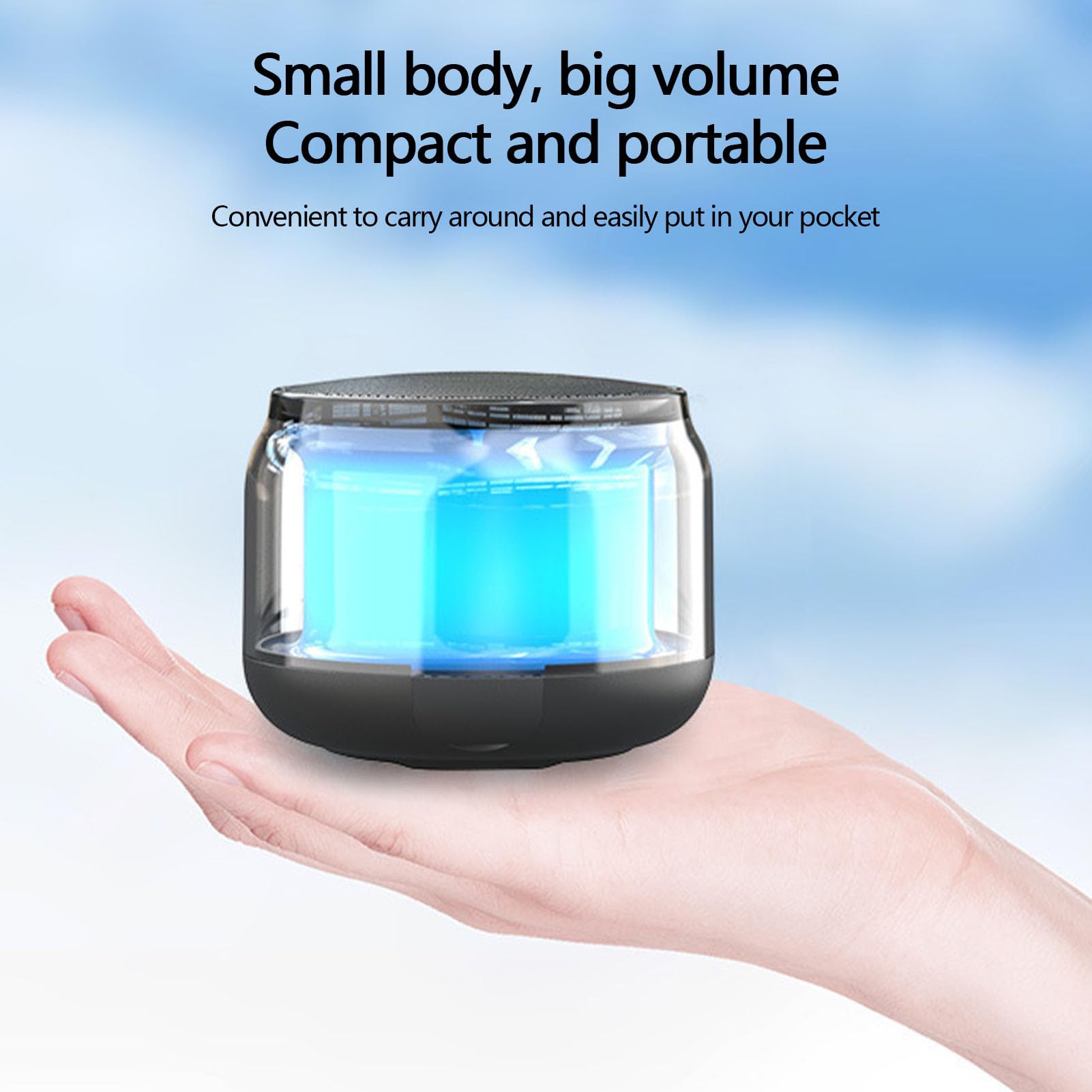 Demaxiyad Wireless Bluetooth Speaker with LED Lights - Portable Waterproof Outdoor Speaker for Sports, Travel, Camping, Beach, Home & Party | Perfect for Backyard BBQs, Pool Parties & Nighttime Adventures