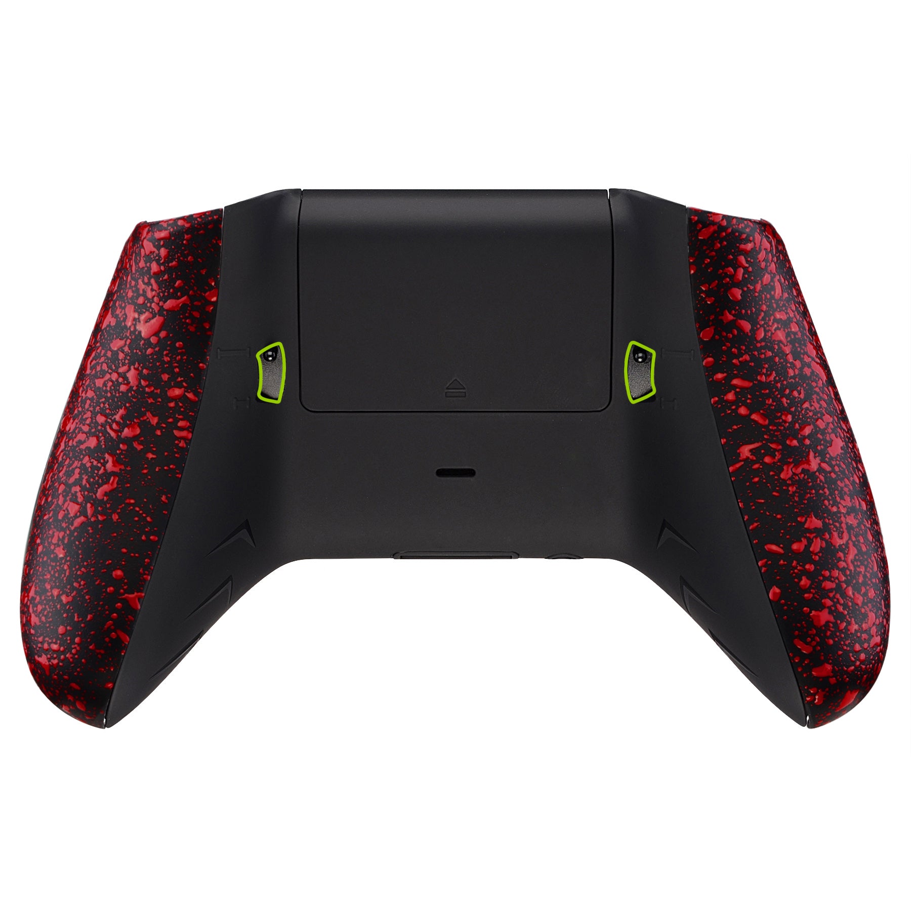 eXtremeRate Textured Red FlashShot Trigger Stop Bottom Shell Kit for Xbox One S & X Controller - Redesigned Back Shell, Handle Grips & Dual Trigger Locks (Model 1708 X1GZ005) | Enhanced Gaming Performance for FPS & Competitive Play
