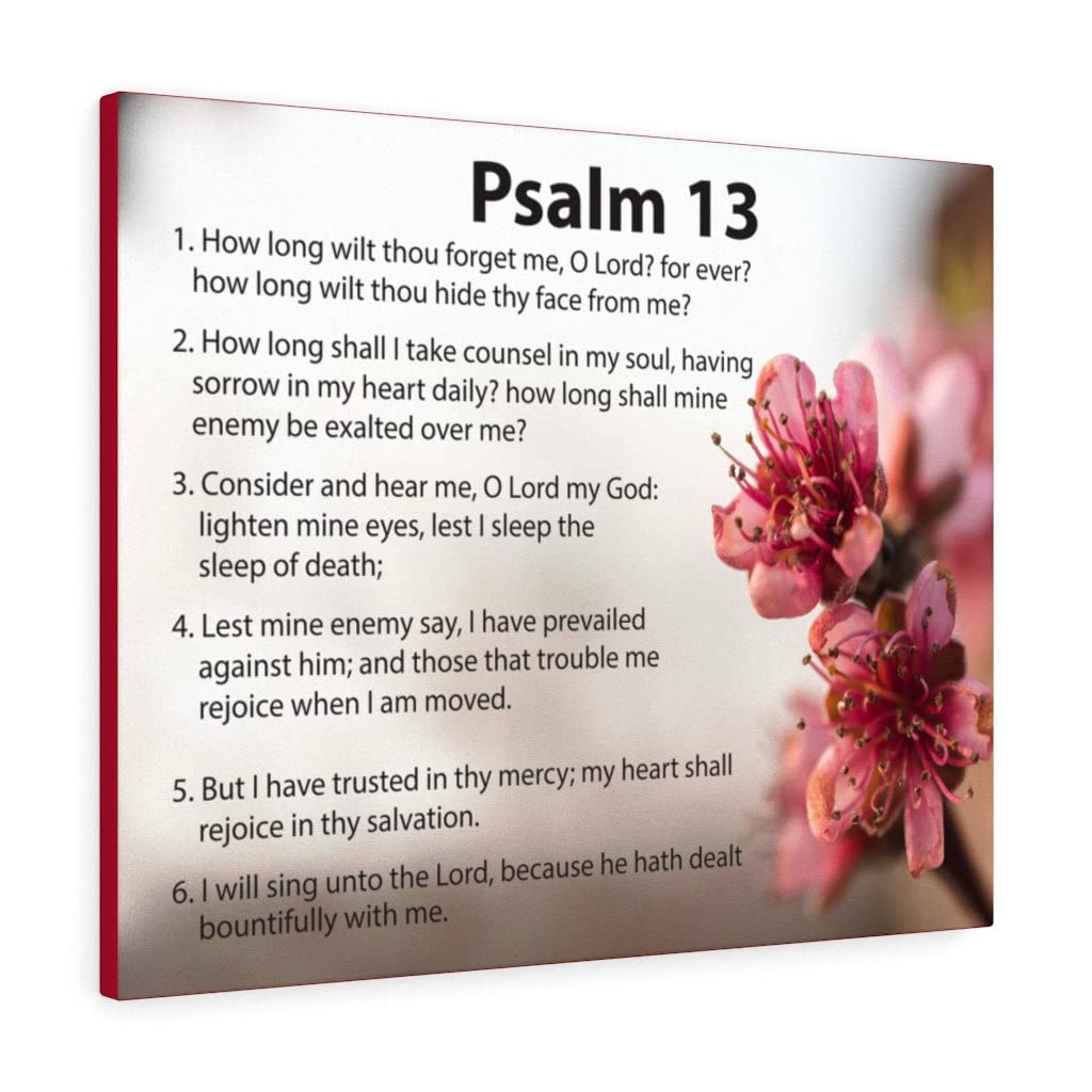 Christian Wall Art Canvas - Bible Verse Psalm 13 'When God' Scripture Print - Inspirational Home Decor for Living Room, Bedroom & Church