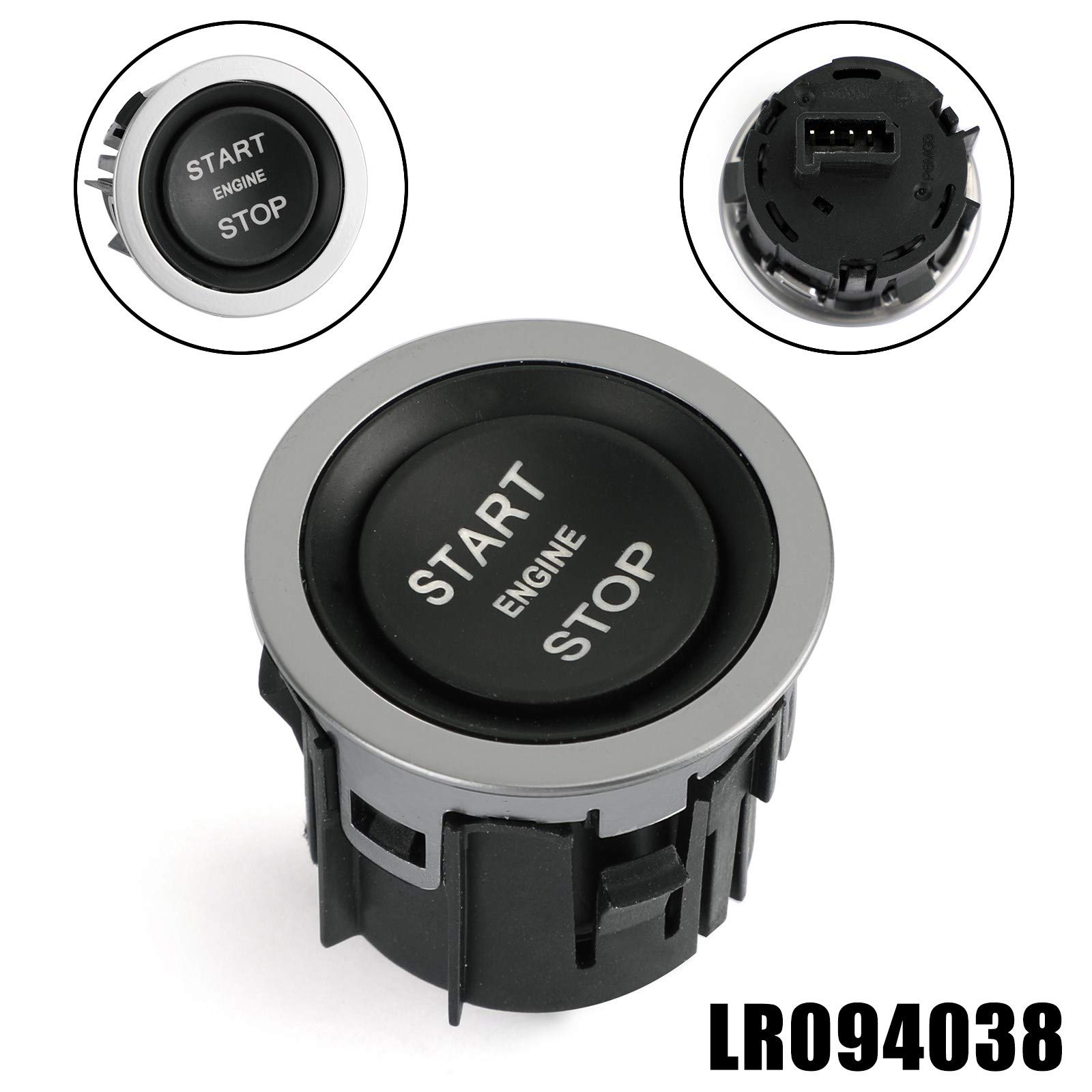 Artudatech Start Stop Button Cover - Compatible with Range Rover Full Size 2013+ & Evoque 2015+ (Part# LR094038) - Engine Push Button Switch Protector for Car Interior Protection & Customization