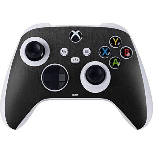 Officially Licensed Black Brushed Steel Texture Skinit Decal Skin for Xbox Series S Controller - Durable Protective Cover for Gaming Enthusiasts | Perfect for Competitive Gaming, Streaming & Console Protection