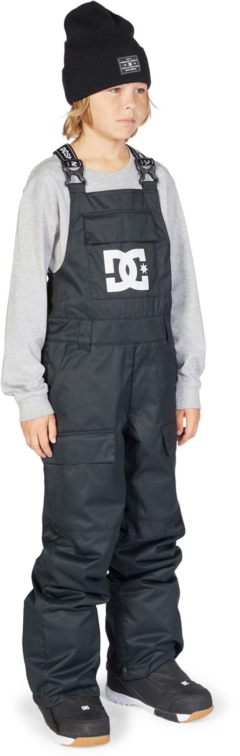 DC Roadblock Bib Kids Snowboard Pants - Waterproof Insulated Snow Pants for Boys & Girls - Winter Skiing, Snowboarding & Outdoor Play