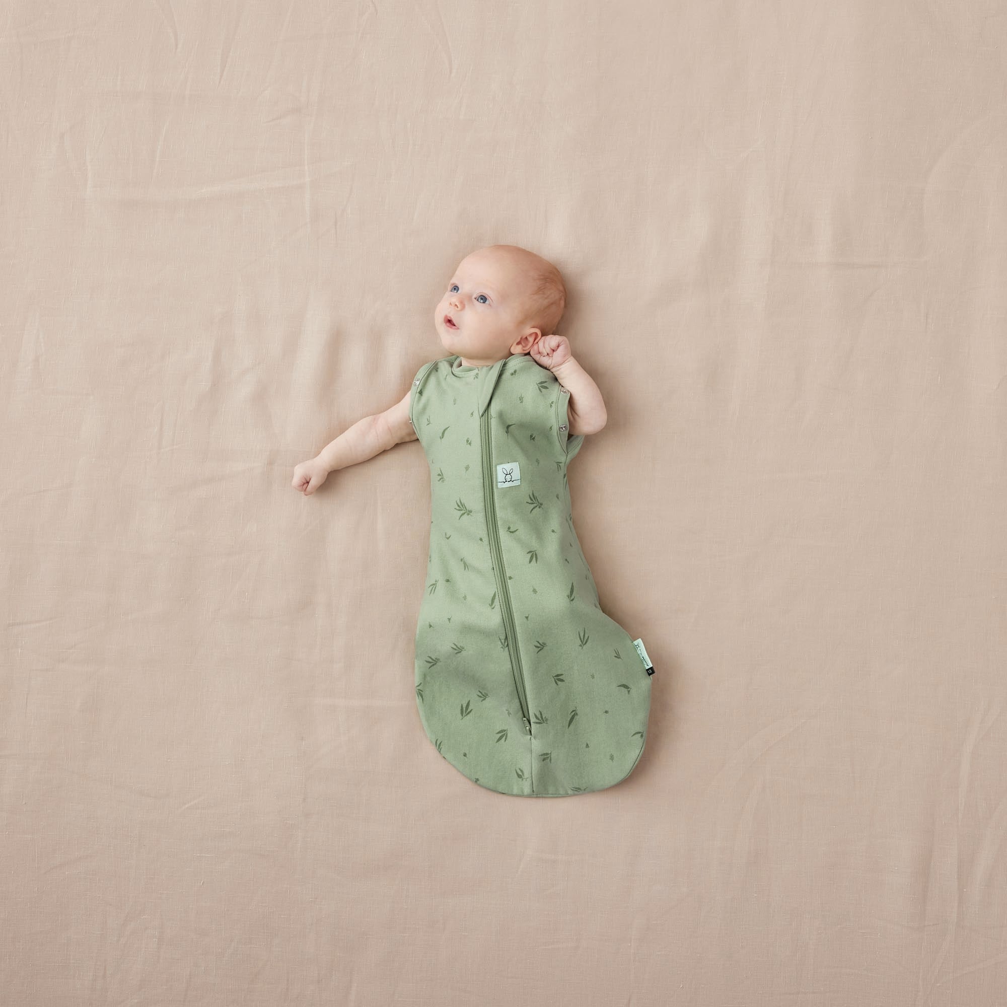 ErgoPouch Cocoon Zip Swaddle Bag 1.0 TOG - Soft Baby Sleep Sack for Newborns to 6 Months - Perfect for Nursery, Daycare & Travel - Willow Print