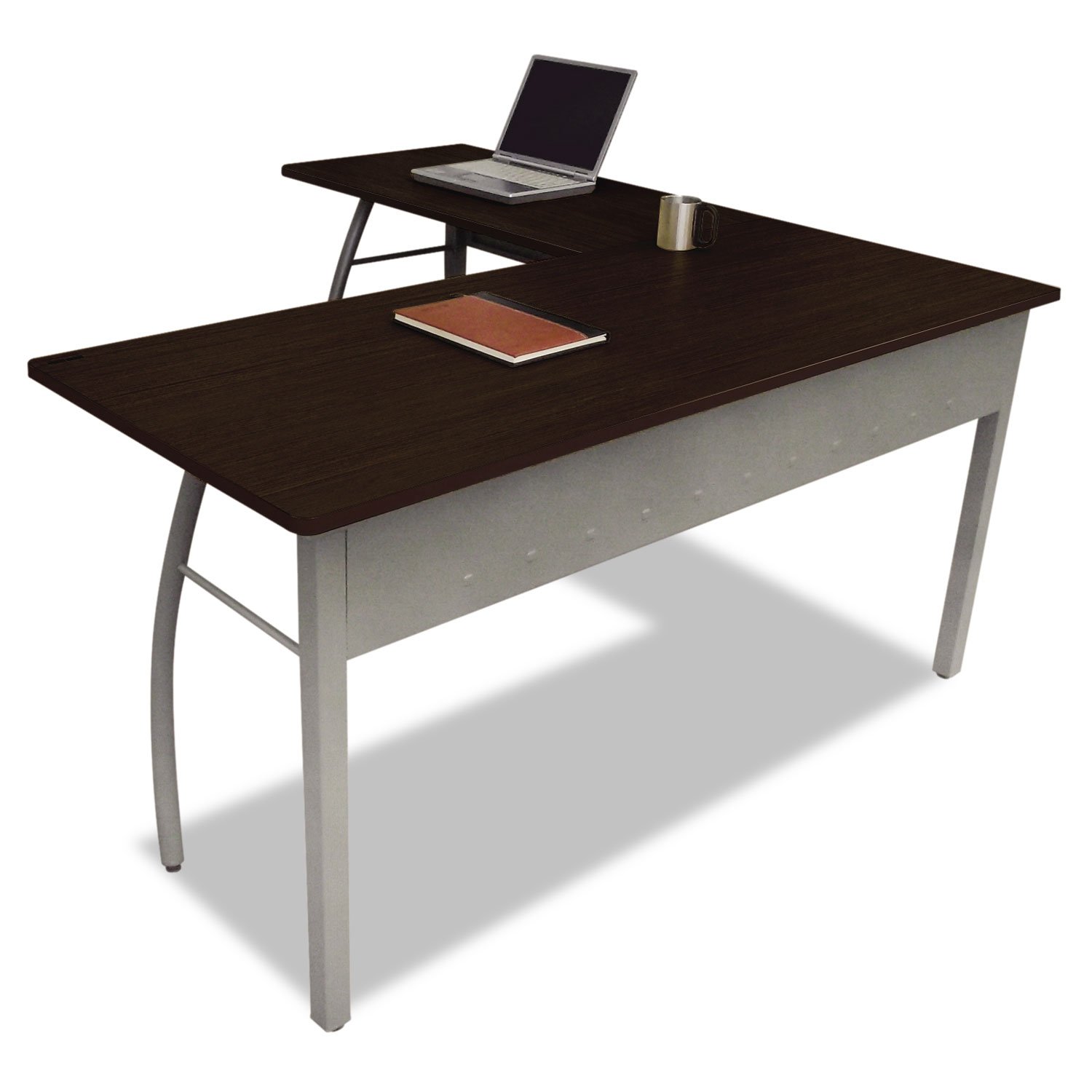 Trento Line L-Shaped Desk for Home Office - Modern Computer Desk with Storage Shelf, Space-Saving Corner Desk for Small Spaces - Perfect for Gaming, Study & Remote Work