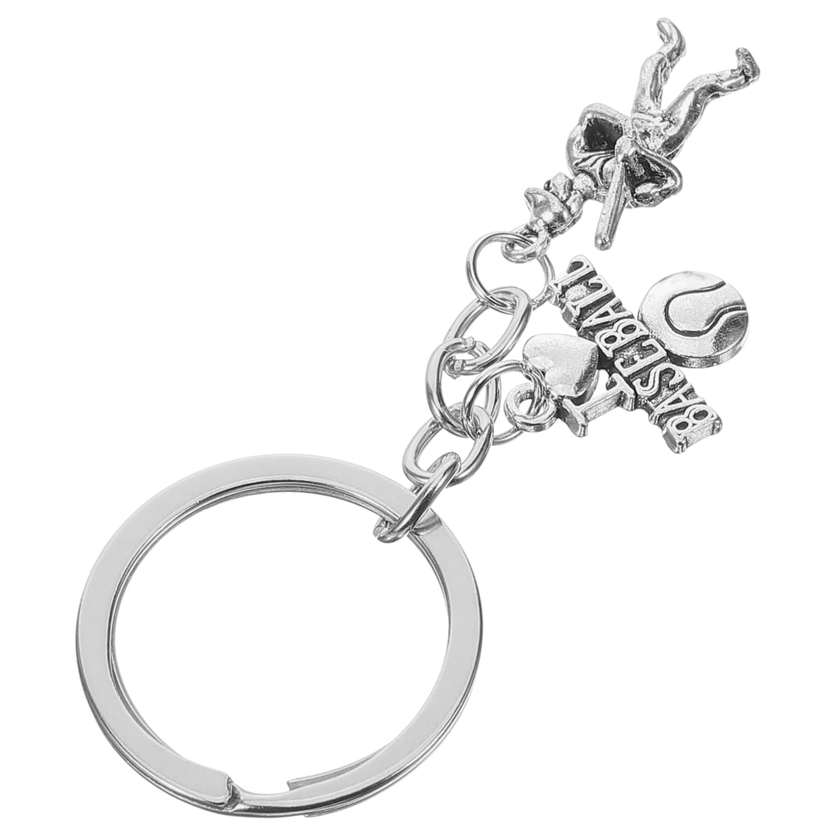 Balacoo 3-Piece Baseball Keychain Set - Softball Keyring, Backpack Charm & Bowling Key Chain for Women - Cute Baseball Decor Accessories for Bags, Purses & Sports Fans (Great Gift for Baseball Lovers)