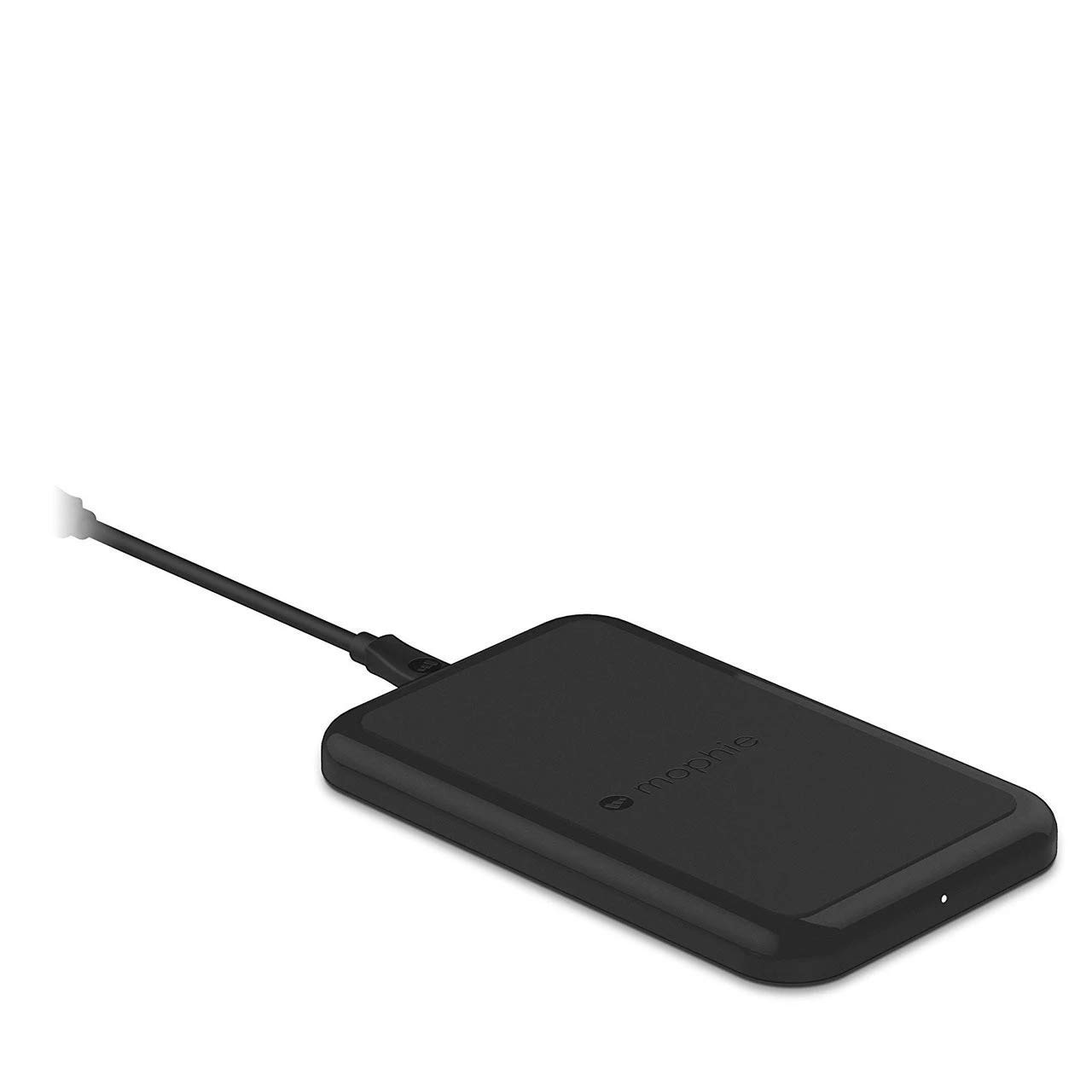 mophie Wireless Charging Pad - Qi-Certified Fast Charger for iPhone 15/14/13/12/11/X/8, Samsung Galaxy S23/S22/S21, AirPods & Qi-Enabled Devices - Sleek Black Design for Home, Office & Nightstand Charging
