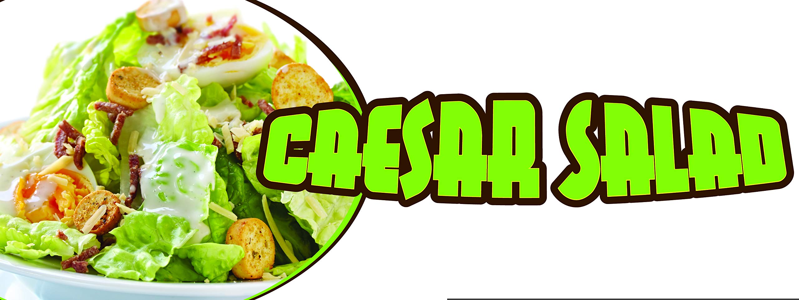 Premium Caesar Salad 120-Inch Vinyl Banner for Concession Stands & Food Trucks - Single Sided - Perfect for Outdoor Events, Festivals & Restaurant Promotions