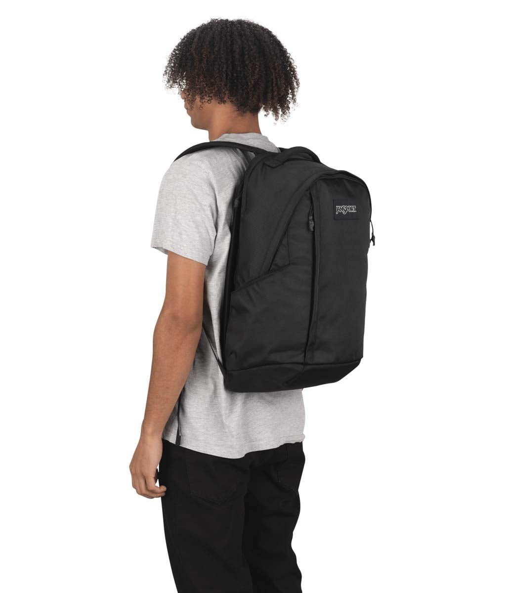 JanSport Station Pack Backpack - Black | Durable School & Travel Backpack for Students & Commuters | Perfect for College, Work & Everyday Use