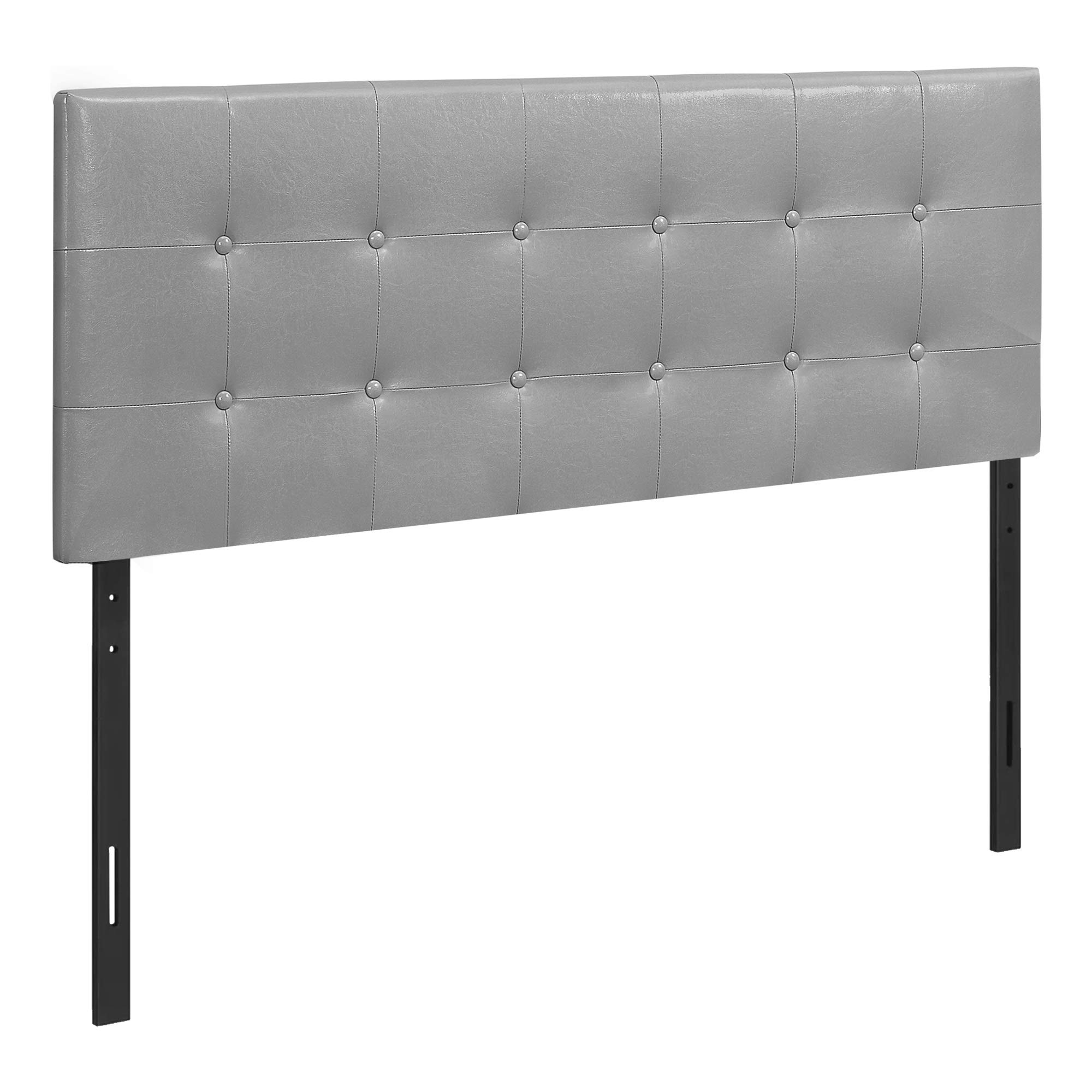 Ergode Full Size Grey Leather-Look Headboard Only - Modern Upholstered Bed Frame Headboard for Bedroom Decor & Home Staging