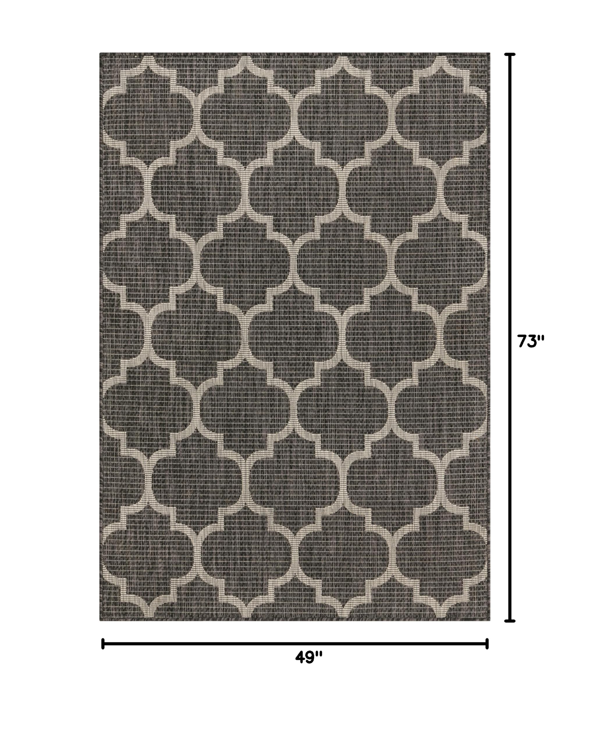 Unique Loom Outdoor Trellis Collection Area Rug 4'1