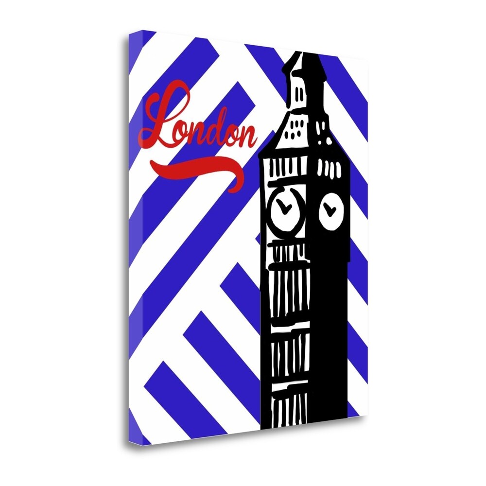 Big Ben Silhouette Wall Art by Anna Quach - Premium Giclee Print on Gallery Wrapped Canvas - Ready to Hang - Perfect for Living Room, Office & Home Decor