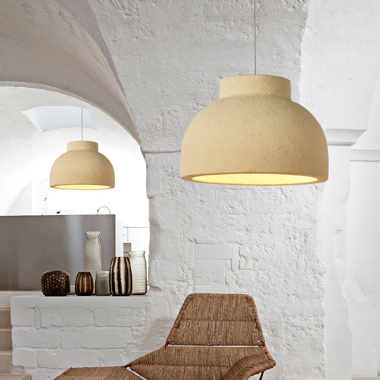 Modern Grain Pendant Light - Handwoven Rattan Hanging Lamp for Kitchen Island, Dining Room & Bedroom - Eco-Friendly Natural Fiber Ceiling Light Fixture