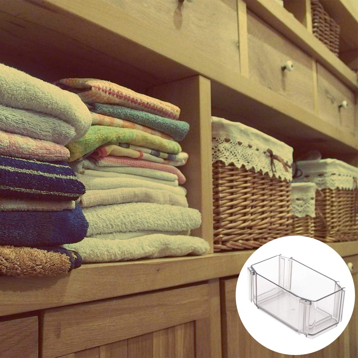 Honeycomb Drawer Organizer Set of 6 - Cabilock Drawer Dividers for Underwear, Socks & Accessories | Expandable Storage Trays for Dresser, Closet & Bedroom Organization