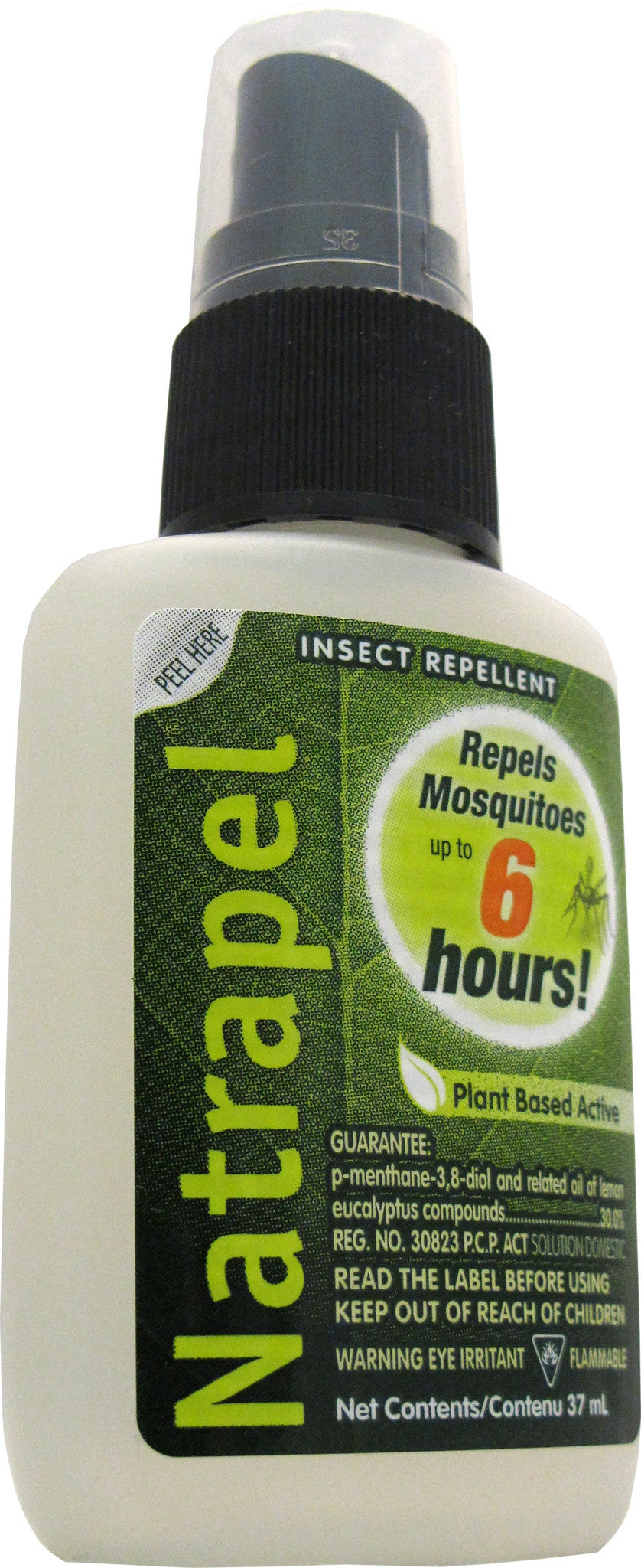 Natrapel Natural Insect Repellent Spray Pump - 37ml | DEET-Free, Plant-Based Formula for Outdoor Protection - Hiking, Camping & Travel Essentials