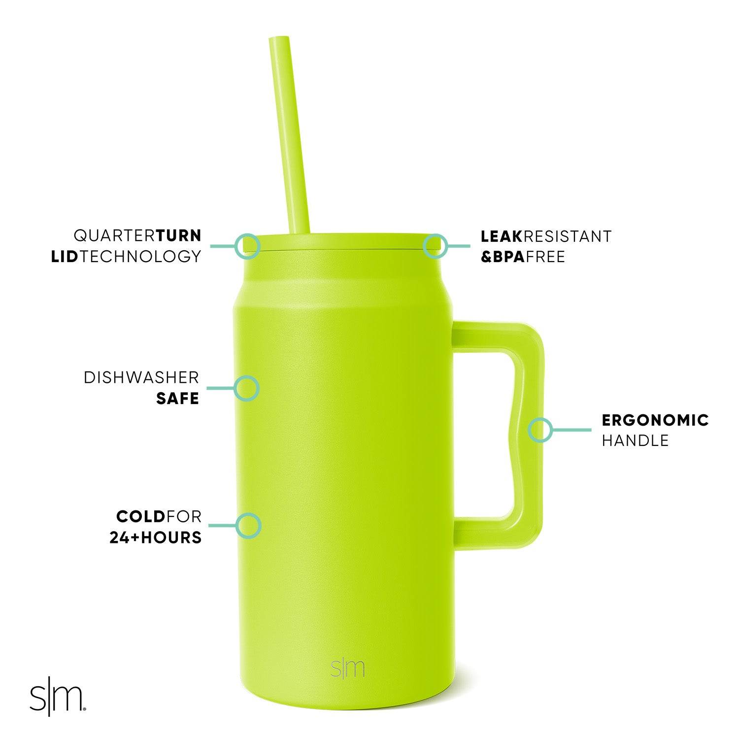 Premium Trek Tumbler 50Oz Stainless Steel Vacuum Insulated Water Bottle - Keeps Drinks Hot/Cold for 24 Hours - BPA Free - Perfect for Hiking, Camping & Outdoor Adventures