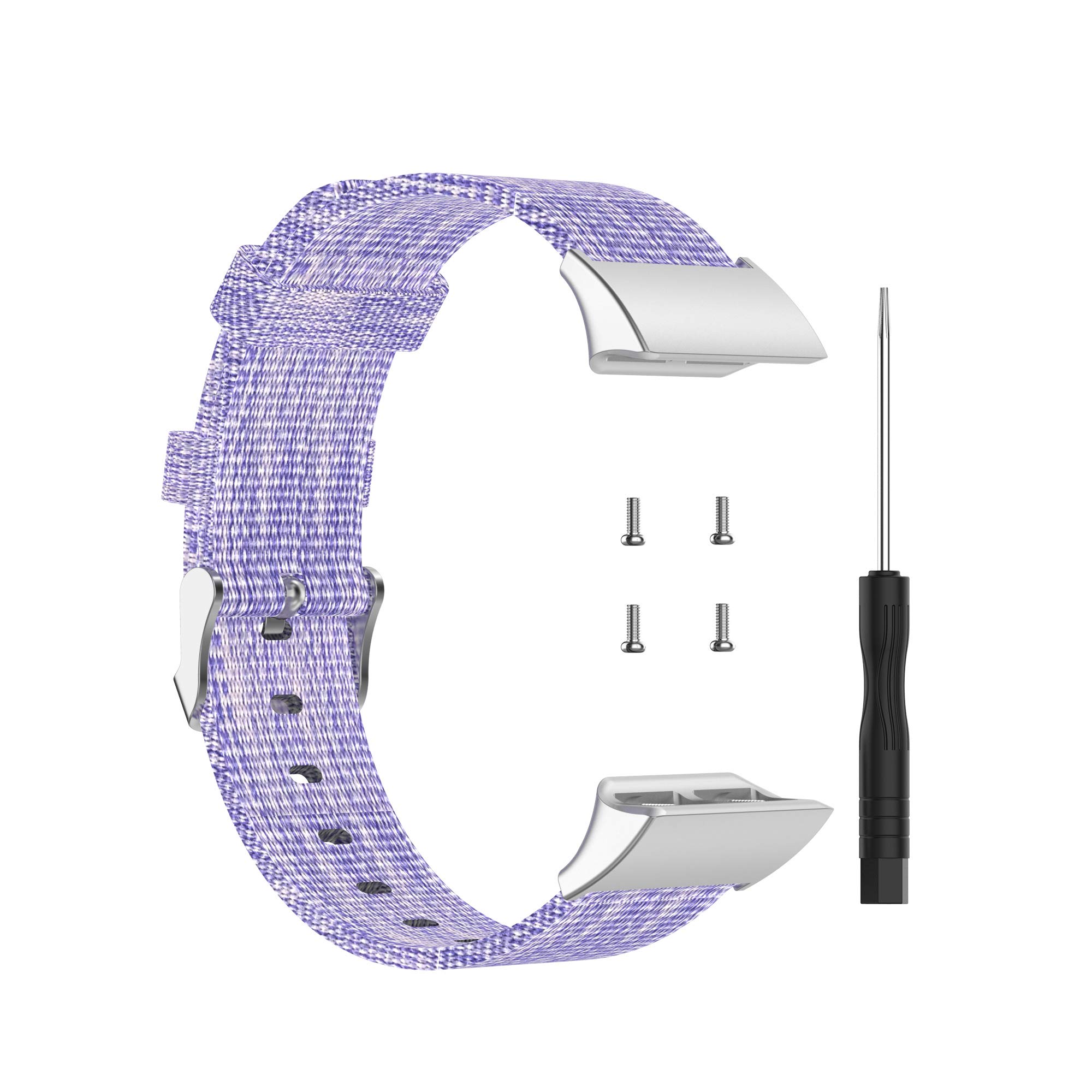Garmin Forerunner 35/30/35J Nylon Strap - Purple Replacement Band for Running & Fitness