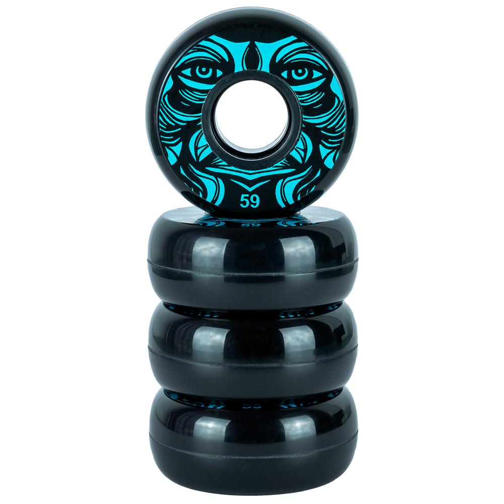 Kaltik 59mm Skateboard Wheels - 4 Pack for Smooth Ride & Speed - Perfect for Street Skating & Tricks