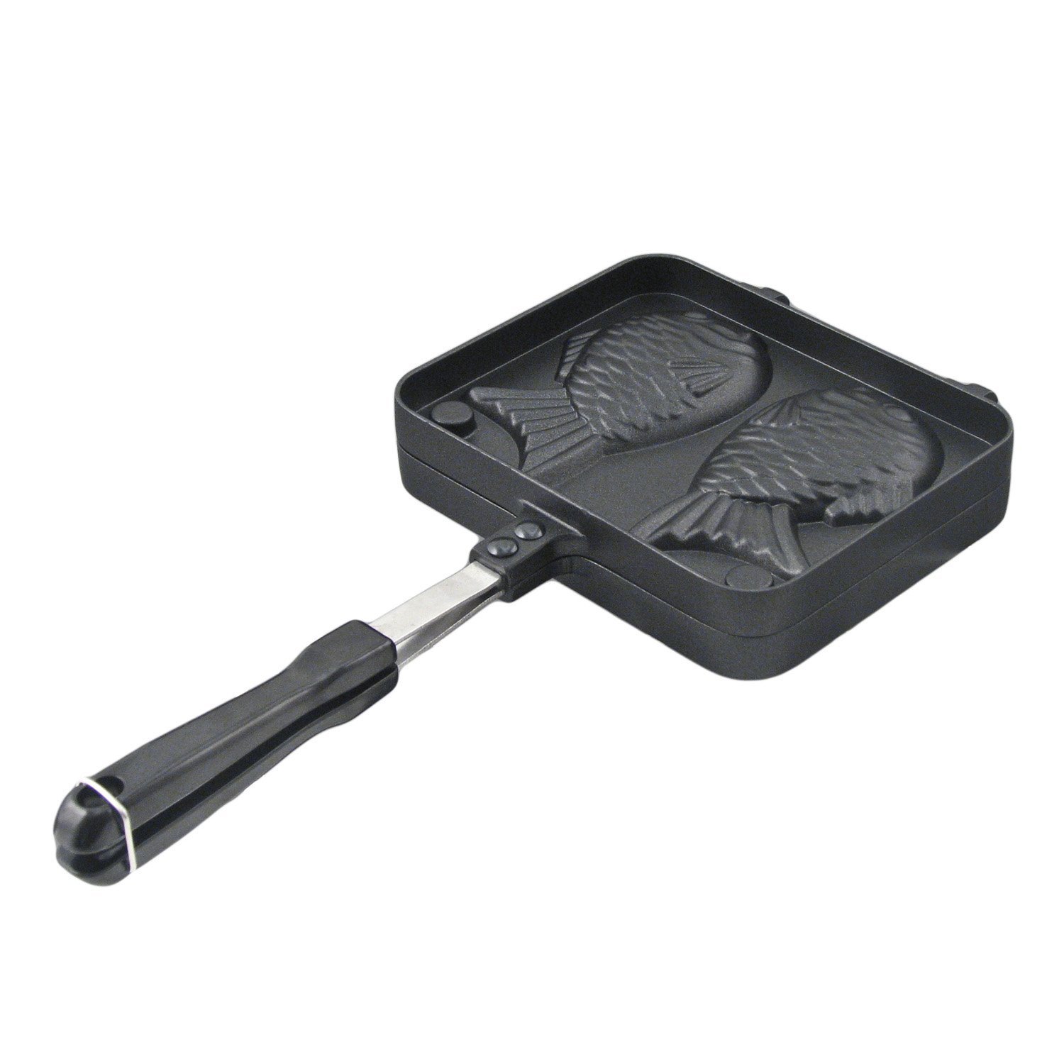 Fuji Merchandise Electric Taiyaki Maker - Non-Stick Japanese Fish-Shaped Pancake Waffle Iron, Black - Perfect for Home, Party & Street Food Snacks