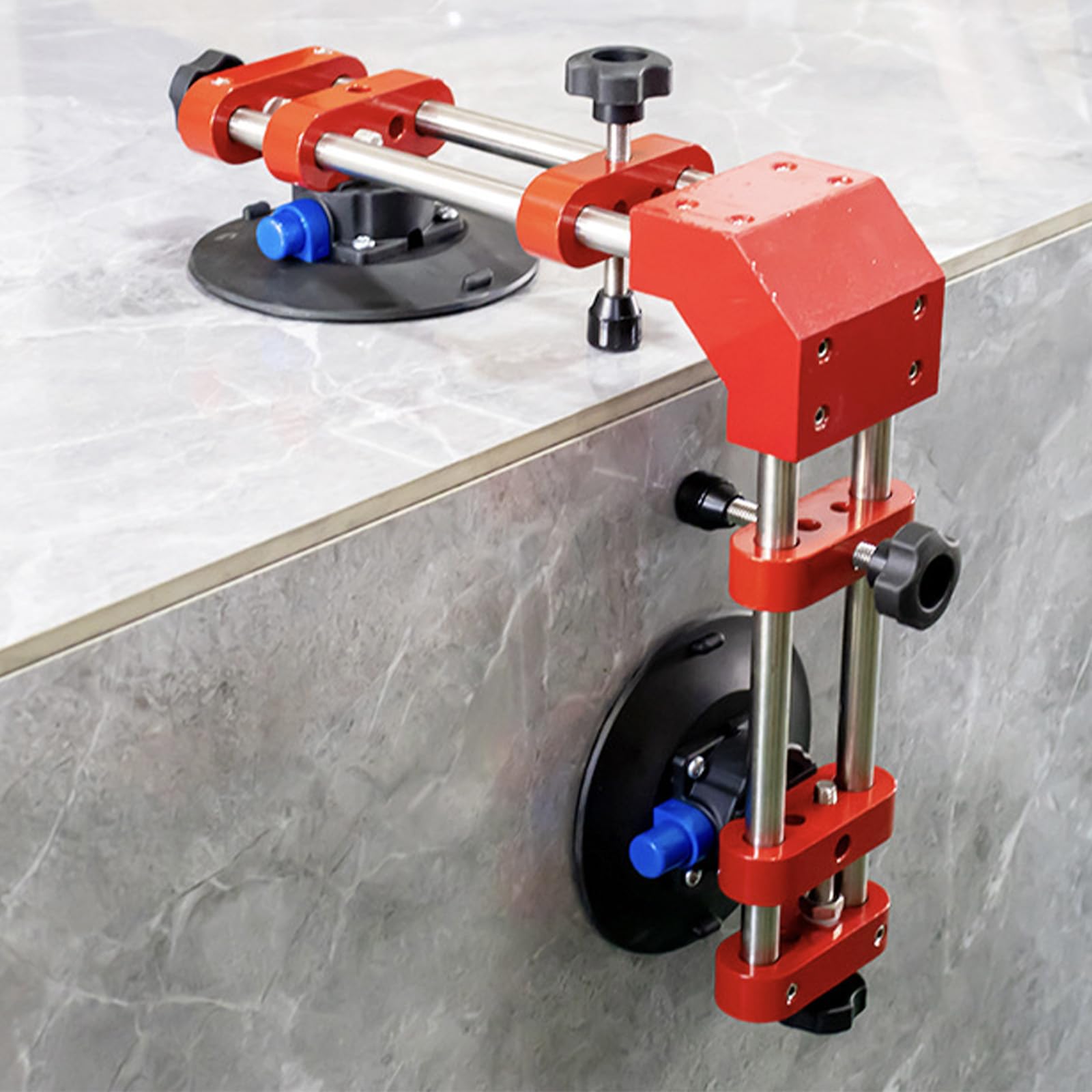 2PCS Stone Seamless Seam Setter with Vacuum Suction Cups - Granite Tile Leveling & Joining Tool (90-270° Adjustable) - Perfect for Countertop Installation, Panel Stitching & DIY Home Renovation Projects