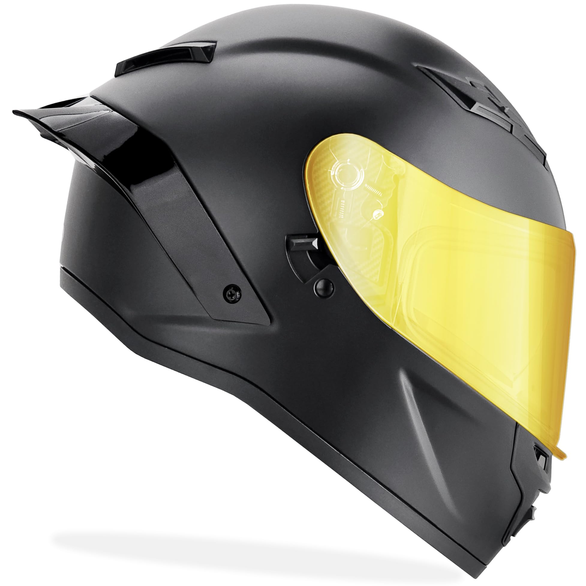 GDM Demon Full Face Motorcycle Helmet DOT Approved - Lightweight & Ventilated for Street Bikes, Cruisers & Racing - Perfect for Commuting, Touring & High-Speed Riding