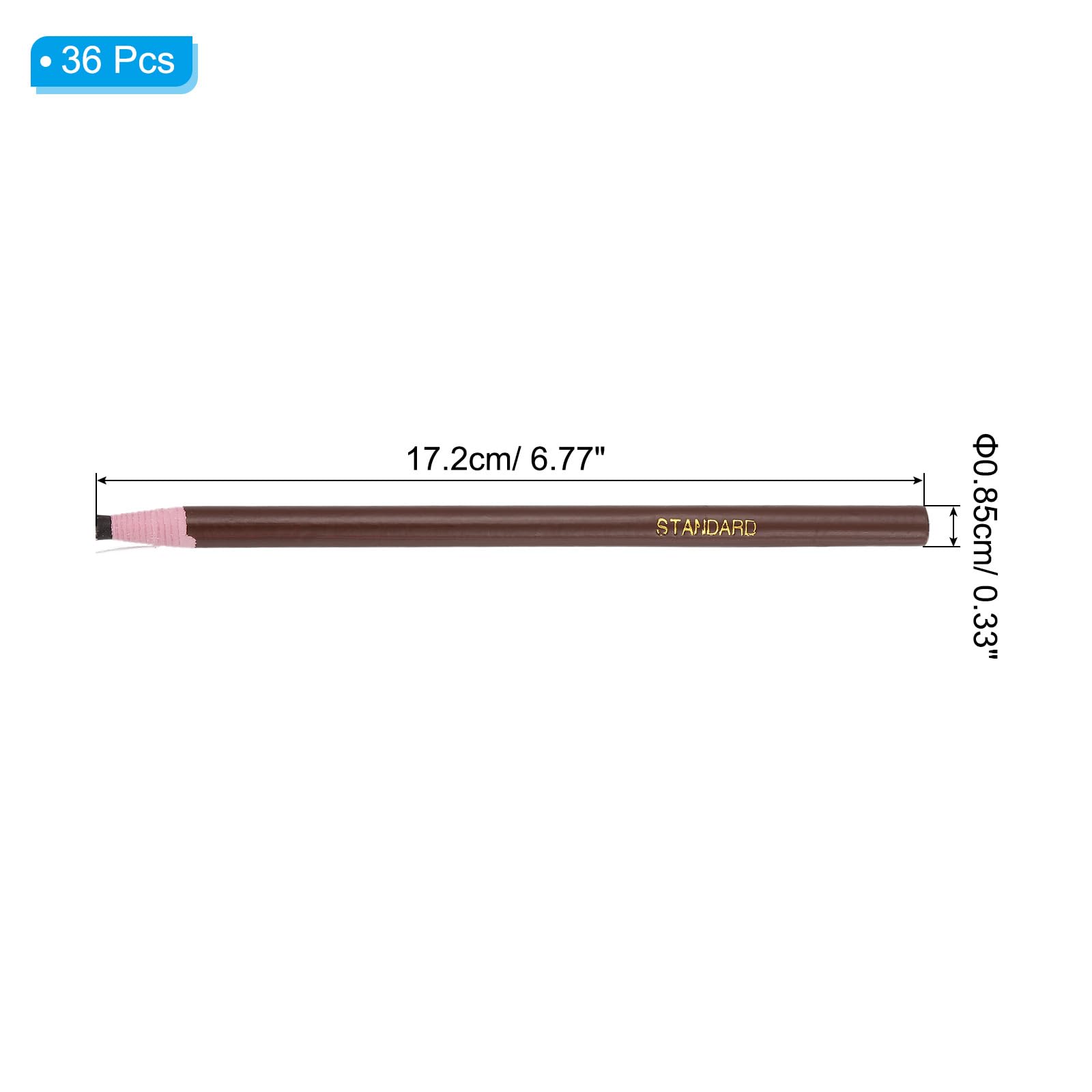 PATIKIL 36 Pack Peel-Off Grease Pencils - Wax Markers for Glass, Fabric, Film, Paper, Vinyl & Metal - Brown China Markers for Industrial Marking, Garment Labeling & Art Projects