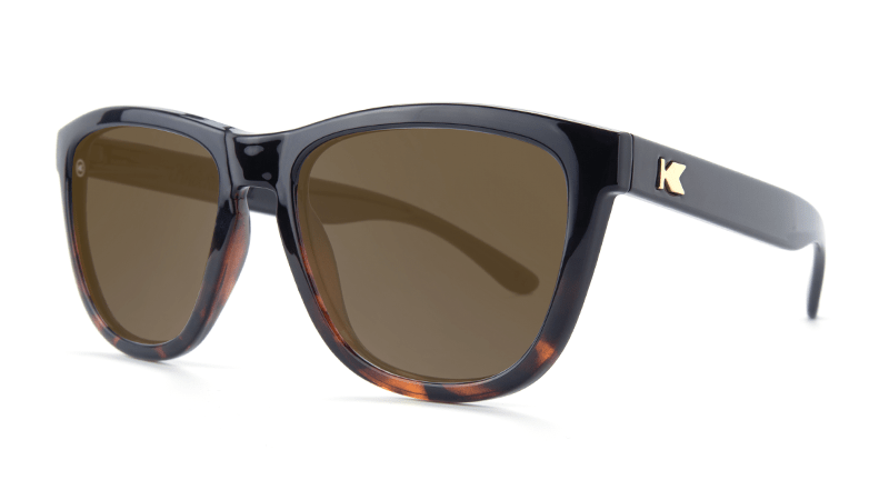 Premium Glossy Black & Tortoise Shell Fade Amber Sunglasses - Stylish UV Protection Shades for Outdoor Sports & Fashion