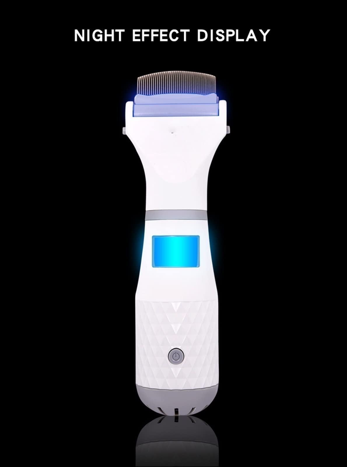 WARQO Electric Lice Comb for Kids, Adults & Pets - Chemical-Free Head Lice Treatment with Night Light Display - Safe & Effective Lice Removal Tool for Home, Travel & School Use