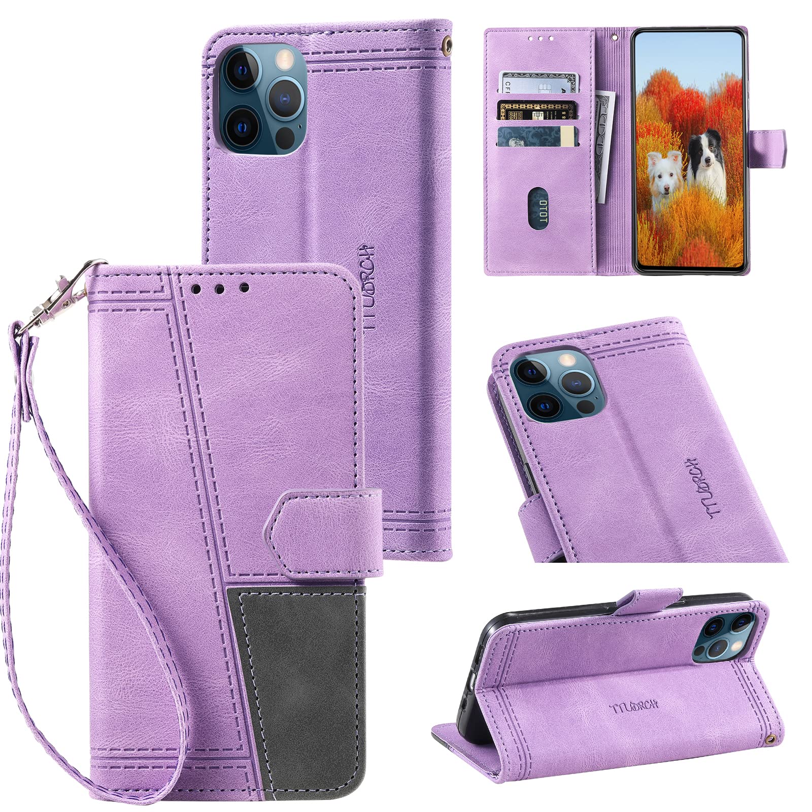 Premium Leather Flip Wallet Case for iPhone 13 Pro Max 6.7