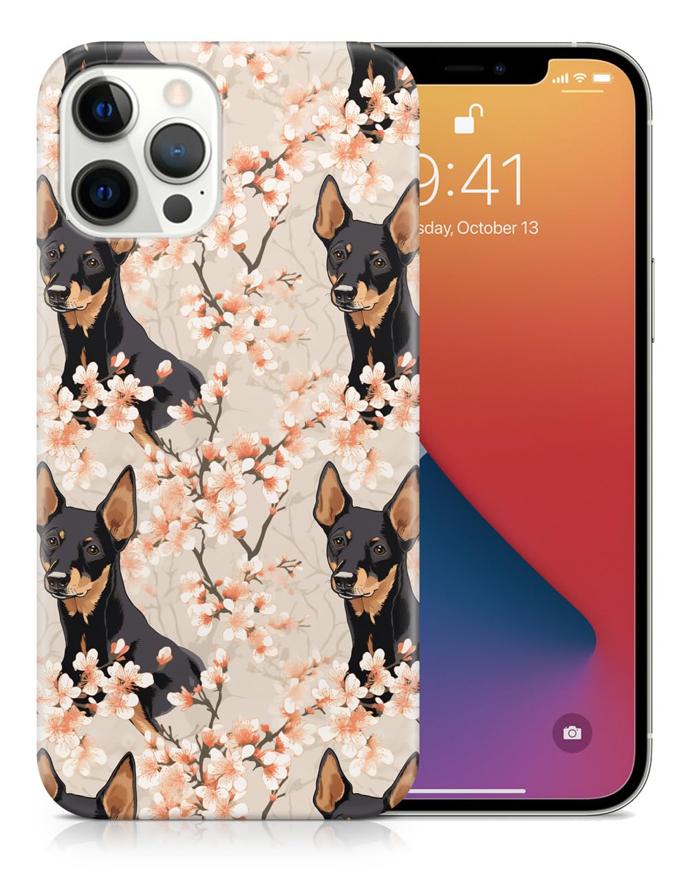 Cute Manchester Terrier Puppy Dog Pattern Polycarbonate Phone Case for Apple iPhone 13 Pro Max - Durable Protective Cover for Everyday Use, Work & Travel