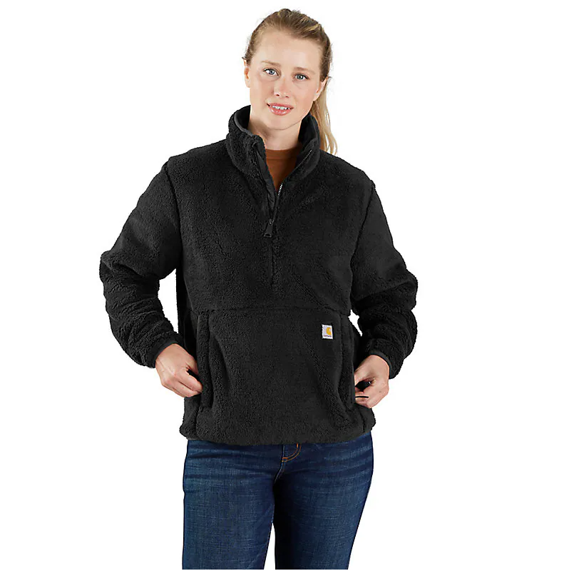 Women's Loose Fit Fleece Pullover Sweatshirt - Soft & Cozy Winter Hoodie (Black) - Perfect for Casual Wear, Outdoor Activities & Lounge Comfort