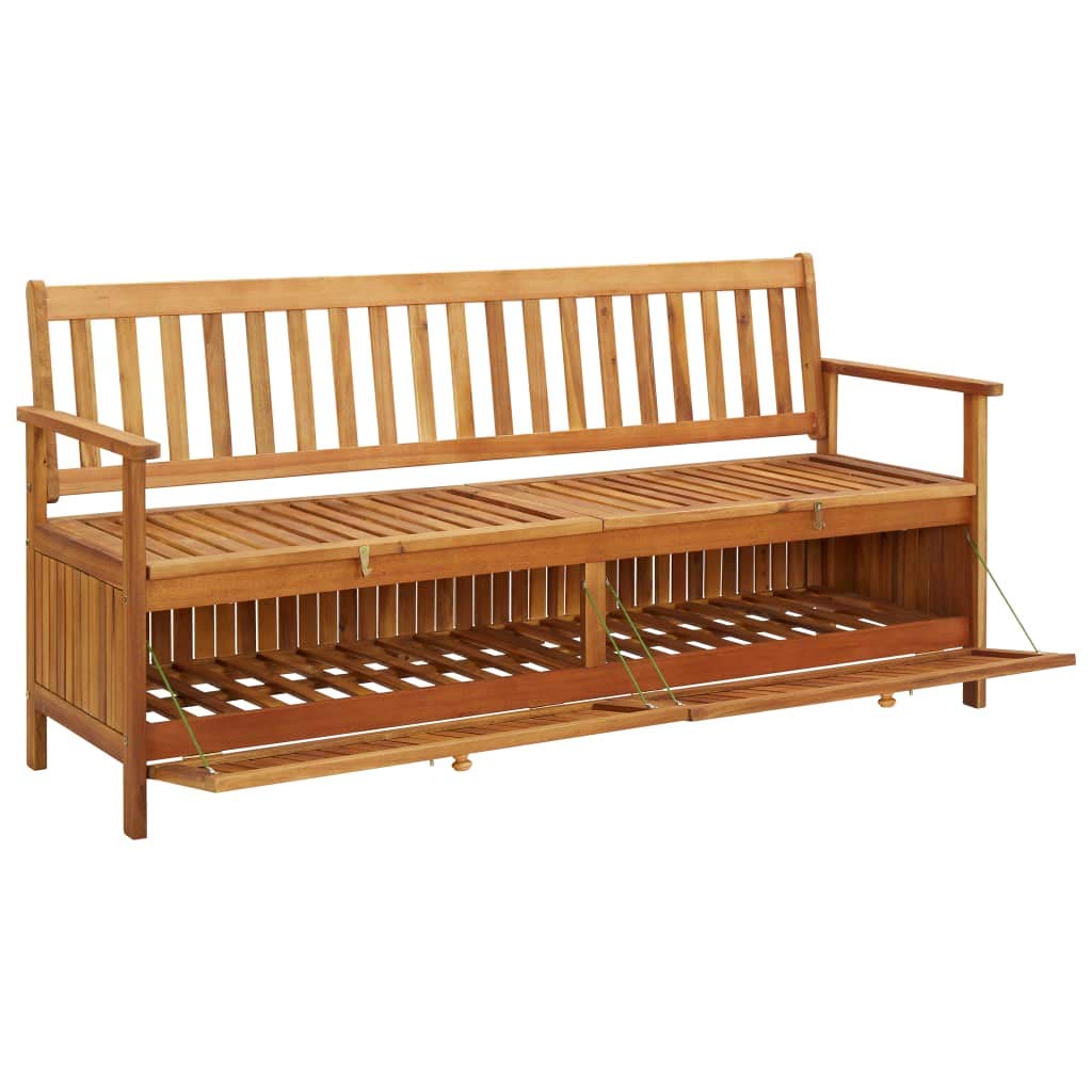 Acacia Wood Patio Storage Bench - Outdoor Deck Box with Seat for Garden, Pool & Porch - Perfect for Storing Cushions, Toys & Tools - Ideal for Backyard, Deck & Patio Furniture Organization