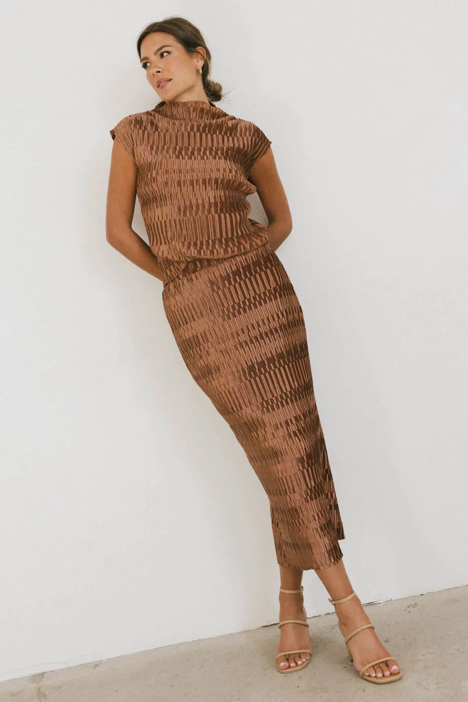 Dream Textured Copper Top for Women | Elegant Blouse for Casual & Evening Wear | Final Sale