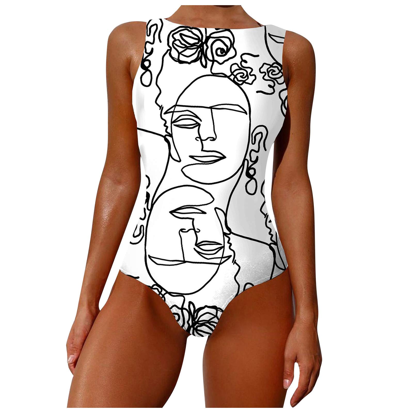 Xiloccer Women's Long Sleeve One Piece Swimsuit - UPF 50+ Sun Protection Swimwear, Cute Bathing Suit Cover Up for Beach, Pool, Surfing & Summer Vacation
