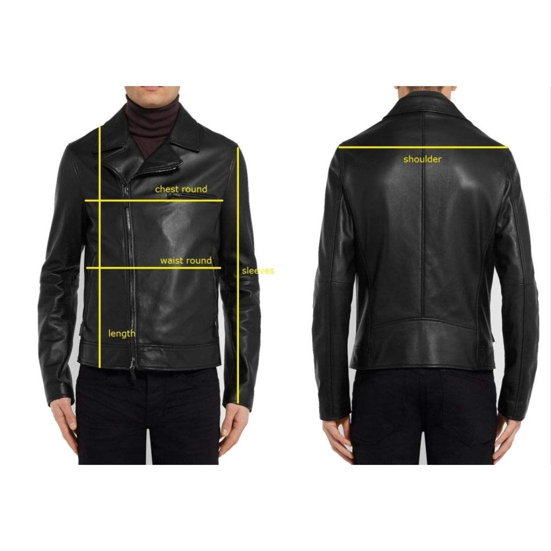 Distressed Leather Jacket for Men - Stylish Motorcycle Biker Bomber Jacket with Zipper | Lightweight Outerwear for Riding & Casual Wear