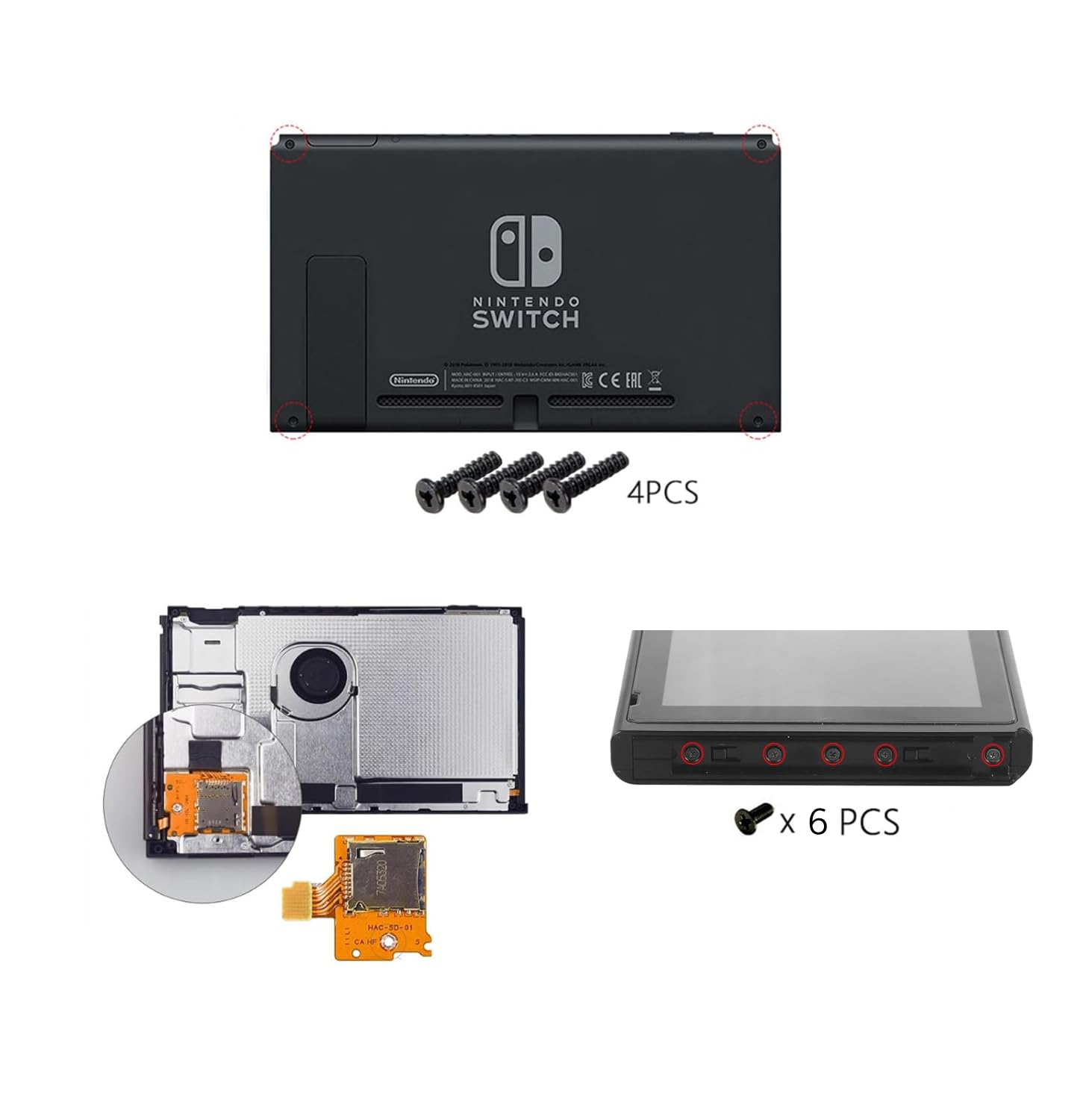 COMZPLIFE 2-Pack Micro SD Card Reader Replacement for Nintendo Switch - TF Memory Card Slot Socket Reader Board for NS Console Repair - Perfect for Gaming Accessories & Switch Console Maintenance