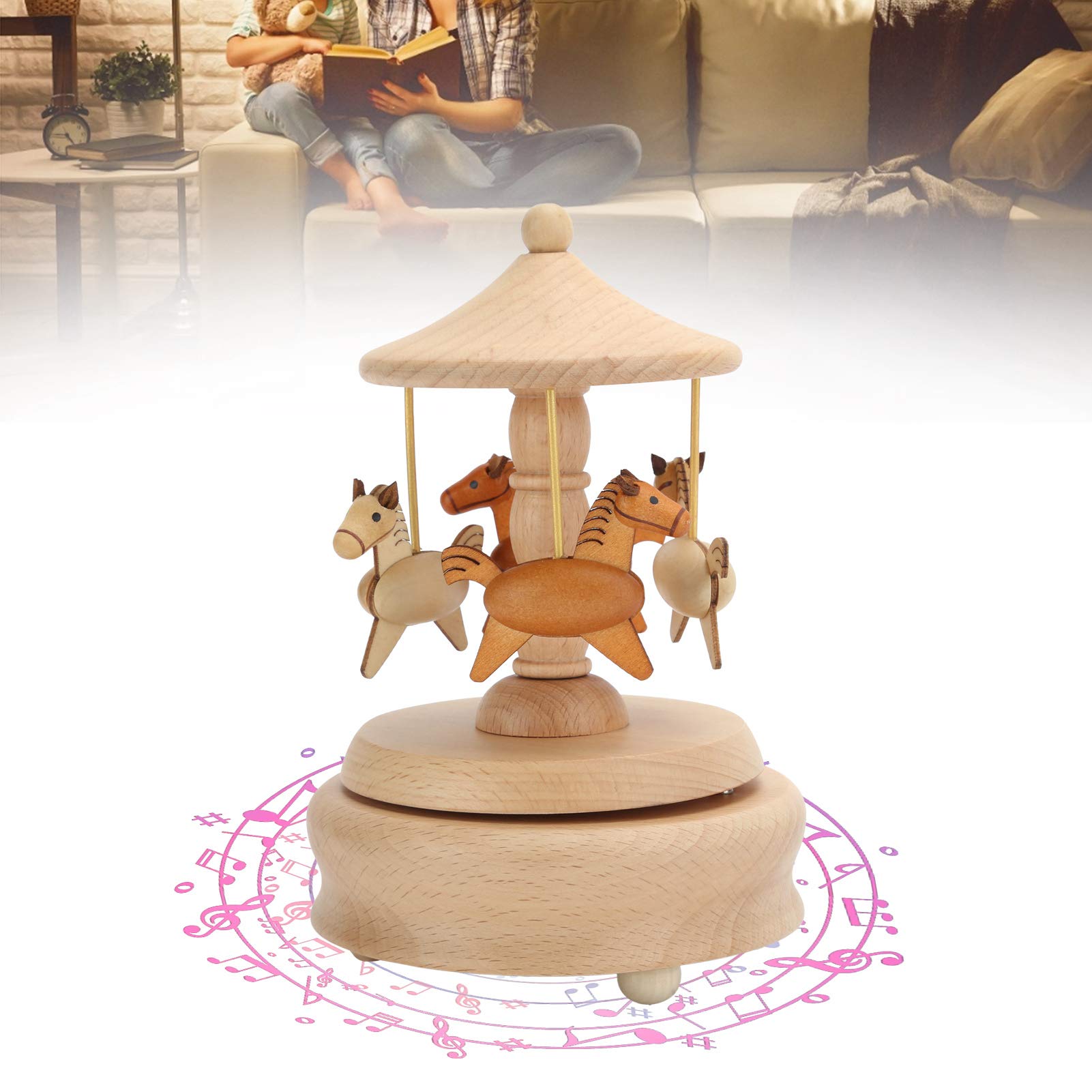 01 Eco-Friendly Wooden Musical Gift Box - Smooth Surface Decorative Music Box for Birthday, Mother's Day & Special Occasions | Perfect Gift for Women & Girls | Home Décor, Wedding Favors & Keepsake Storage