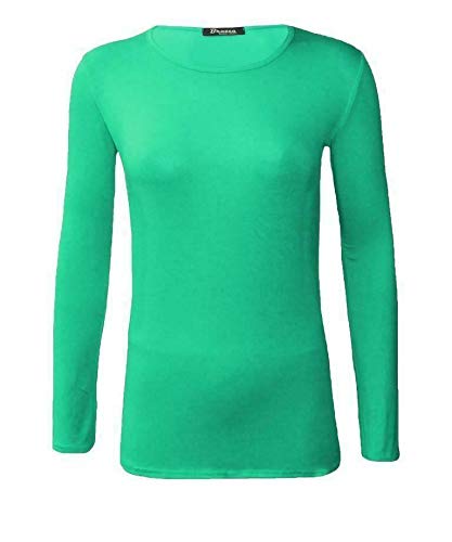 My Choice Stuff Women's Plain Long Sleeve Round Neck T-Shirt - Soft Stretchy Gym & Sports Top for Workouts, Yoga & Casual Wear