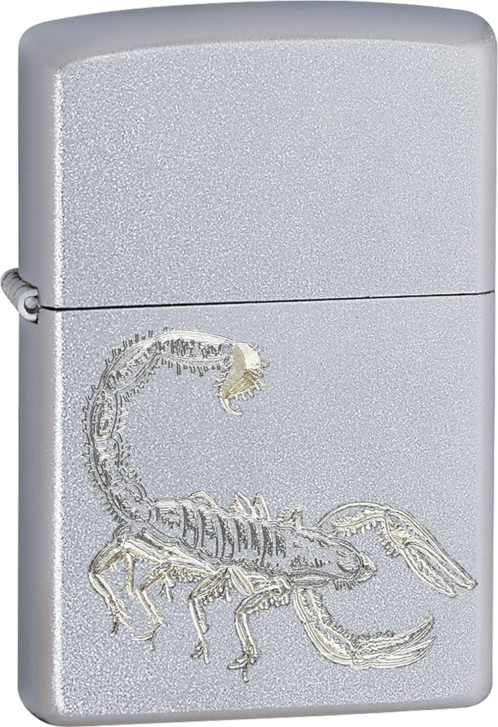 Zippo Scorpion Satin Chrome Windproof Lighter - for Outdoor & Camping