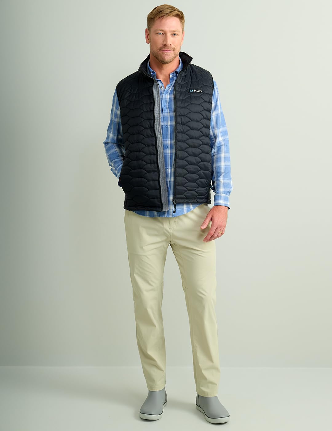 HUK Men's Performance Fishing Vest with DWR Insulation - Lightweight, Water-Resistant for Fly Fishing, Kayaking & Outdoor Adventures