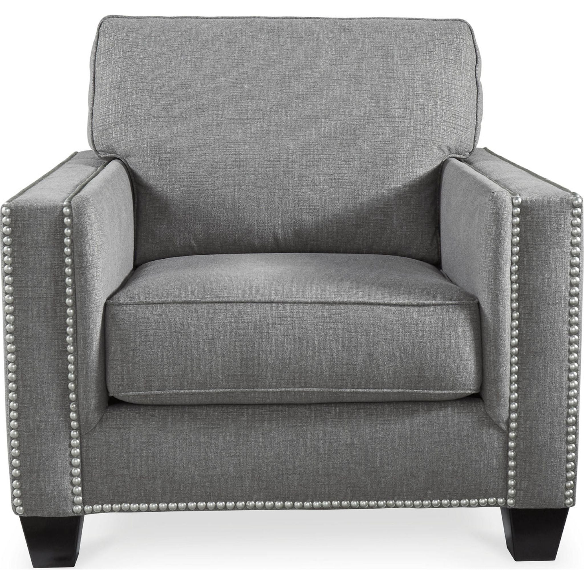 Barrali Chair - Modern Fog Gray Accent Chair for Living Room, Bedroom & Office - Comfortable Upholstered Lounge Chair with Sturdy Metal Legs - Perfect for Reading, Relaxing & Decorating Your Home